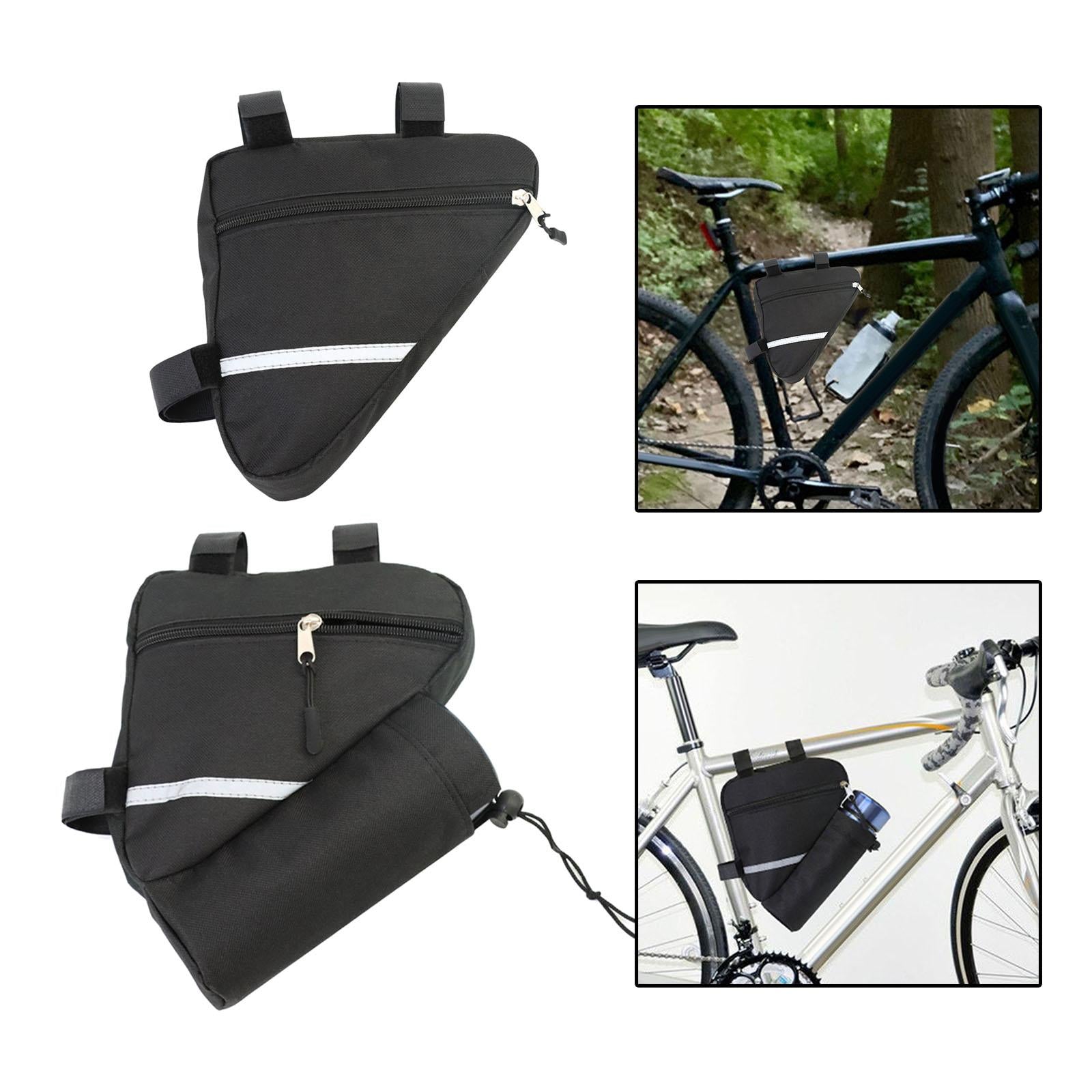 2xTriangle Bike Frame Bag Cycling Bicycle Pouch Sports for Repair Tools Cards No Water Holder