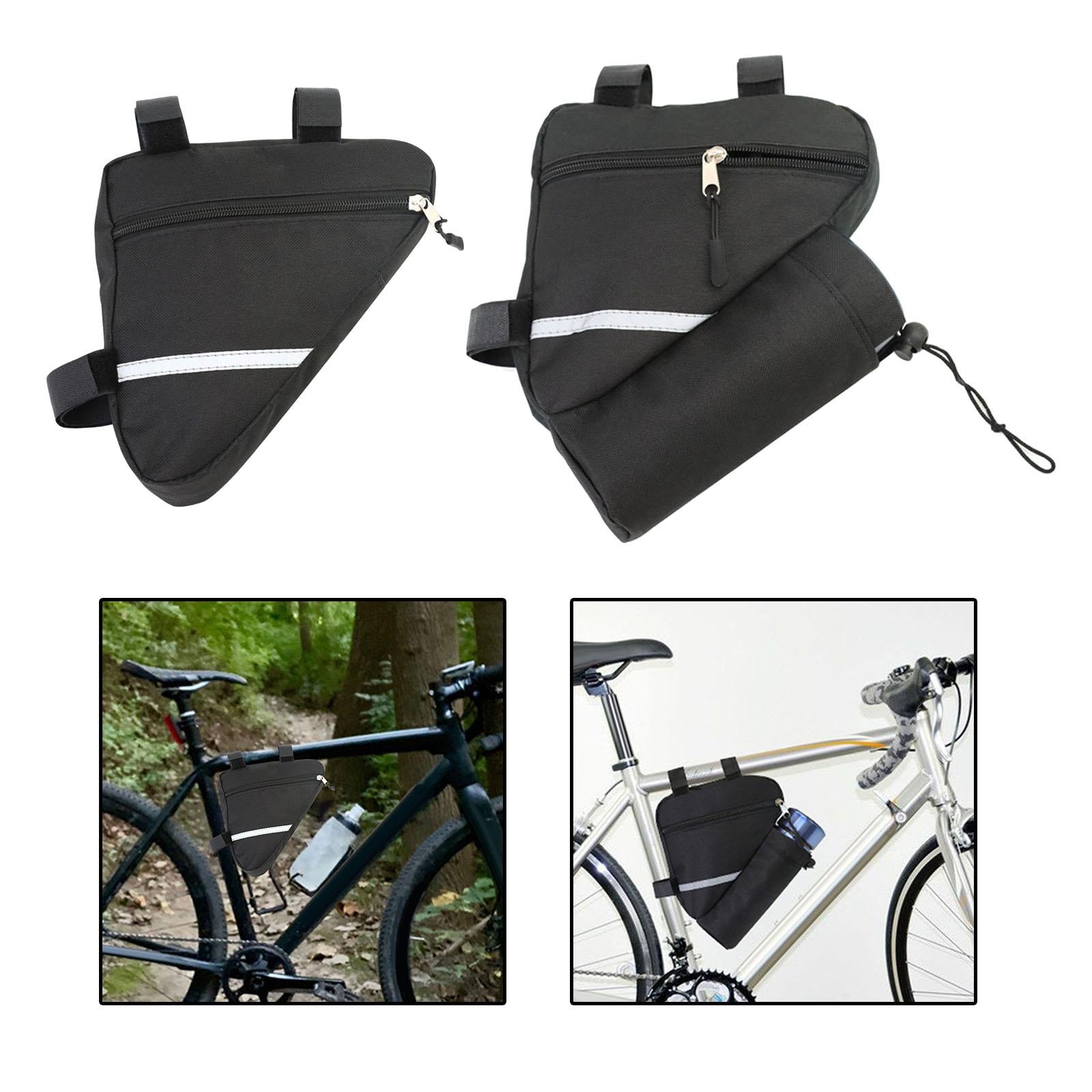 3xTriangle Bike Frame Bag Cycling Bicycle Pouch Sports for Repair Tools Cards No Water Holder