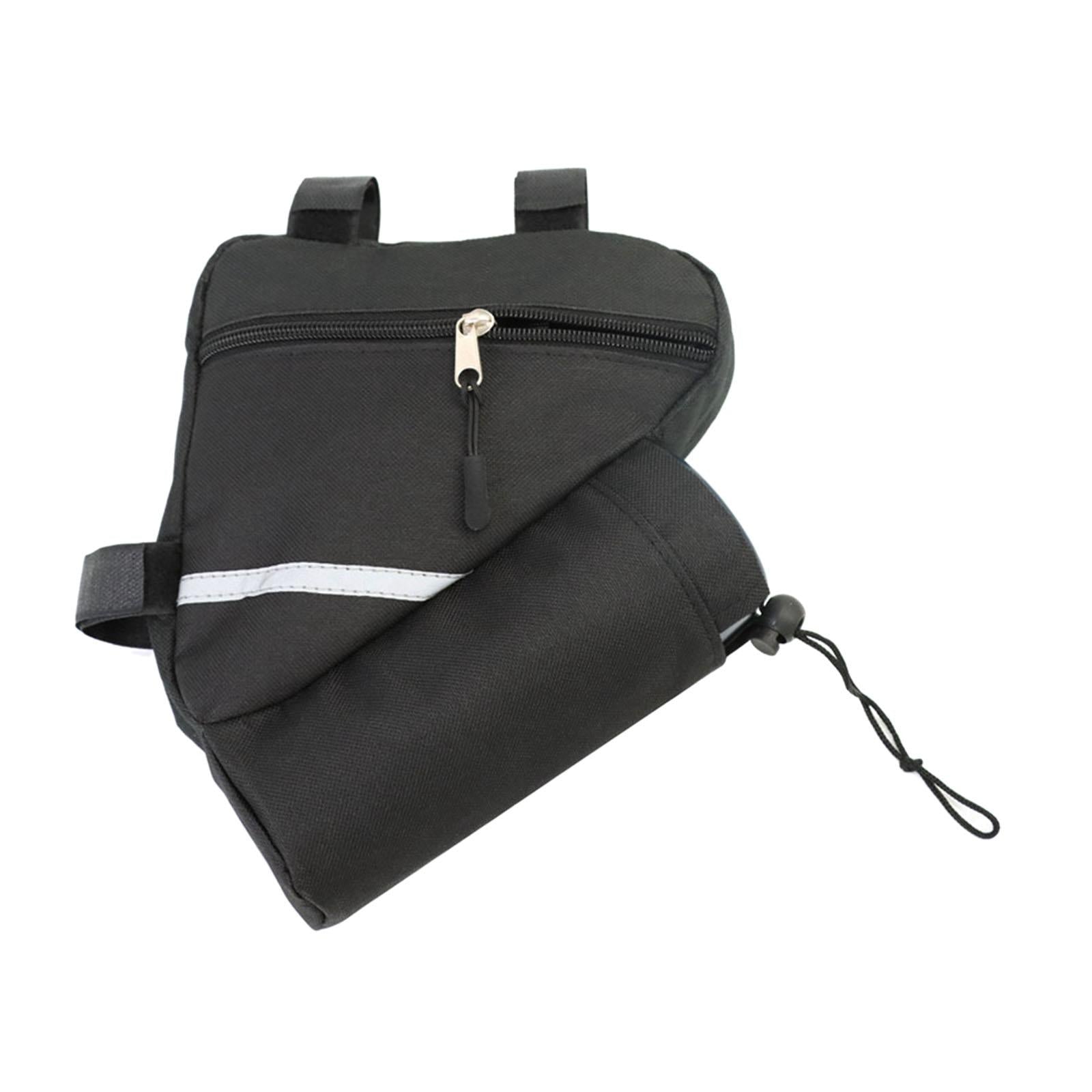 3xTriangle Bike Frame Bag Cycling Bicycle Pouch Sports for Repair Tools Cards With Bottle Holder