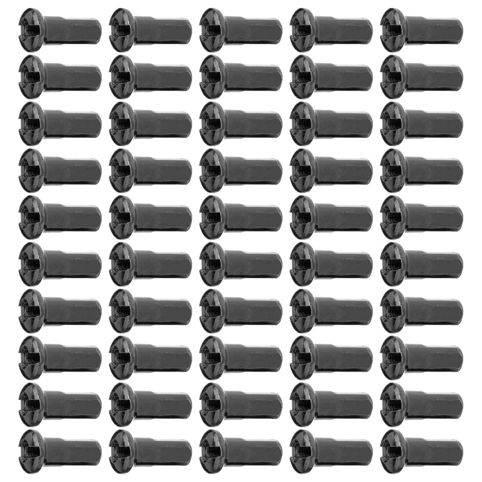 3x50Pcs Bike Spoke Nipples Spoke Decoration End Tips Nipples Bicycle Spoke Cap 13mm  13G Black