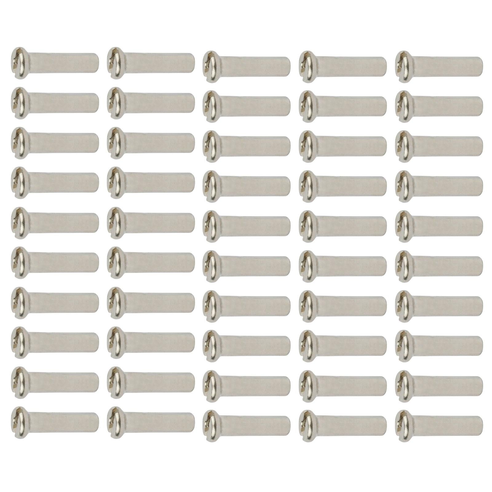 3x50Pcs Bike Spoke Nipples Spoke Decoration End Tips Nipples Bicycle Spoke Cap 16mm 14G Argent  