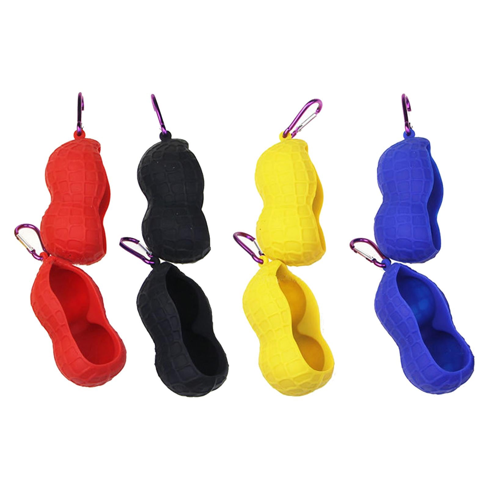 2xGolf Ball Holder Bag Carrier Sleeve Carry Pouch Men Women Yellow