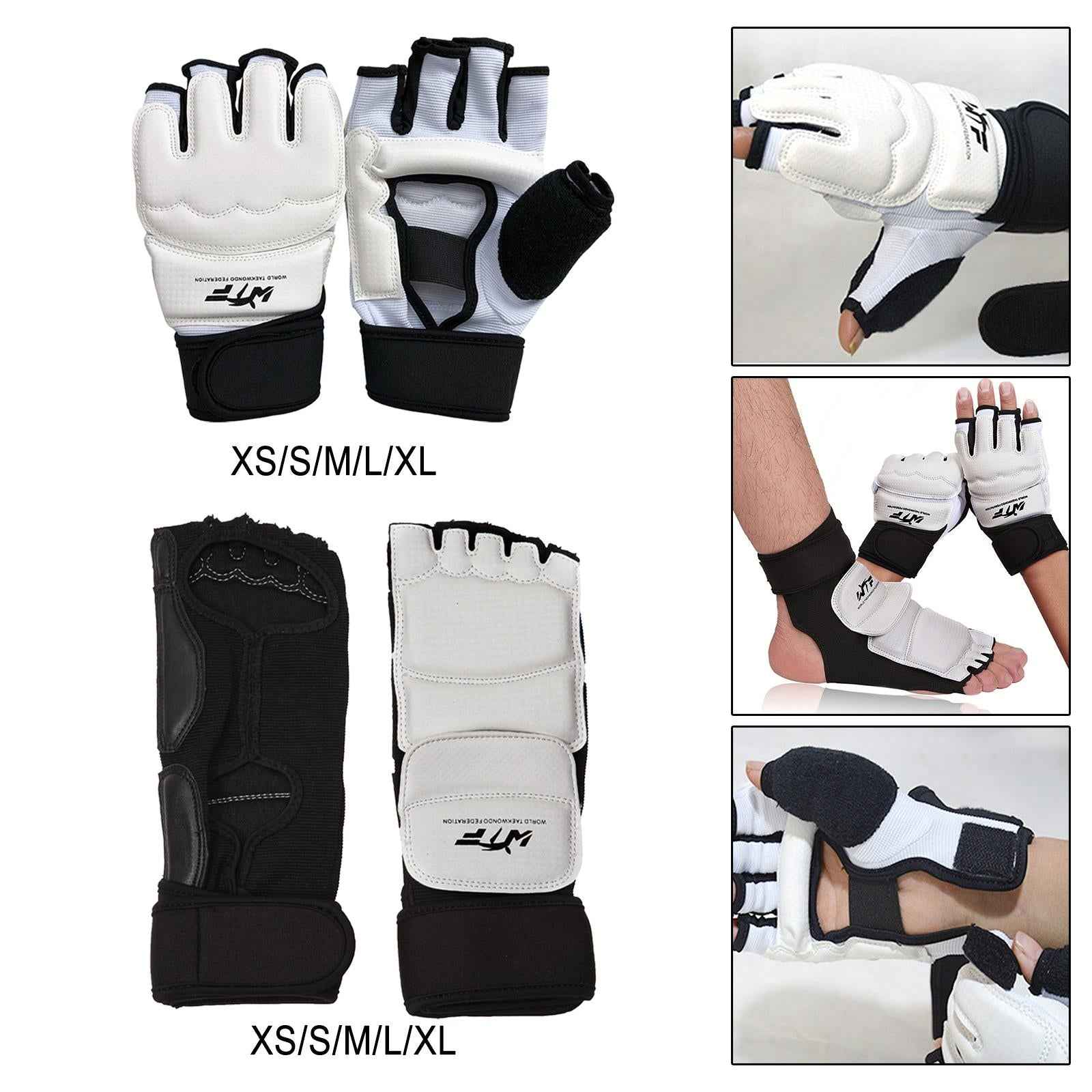 Gloves Foot Protector Guard Home Gym Boxing Taekwondo Karate Sparring Gear Hand XS