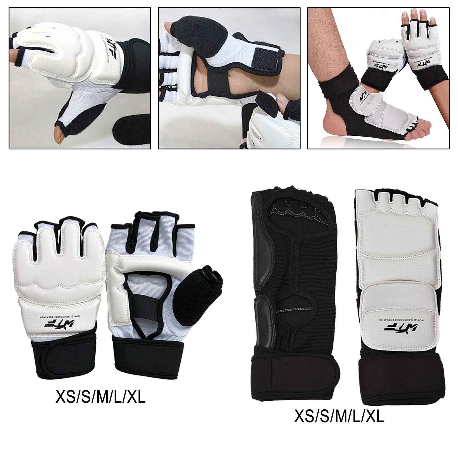 Gloves Foot Protector Guard Home Gym Boxing Taekwondo Karate Sparring Gear Hand XS