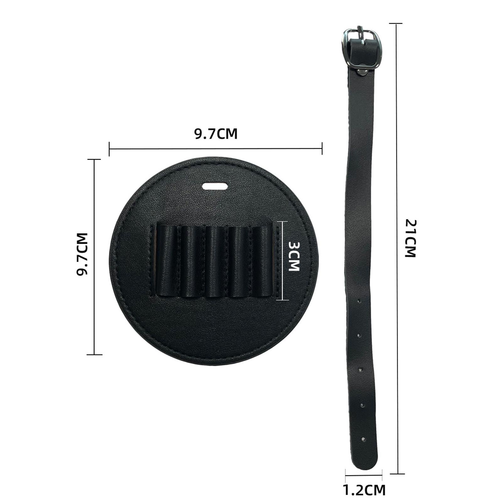 4xPortable Golf Tee Holder Hanging Strap Waist Pack PU Golf Tee Pouch Bag Black