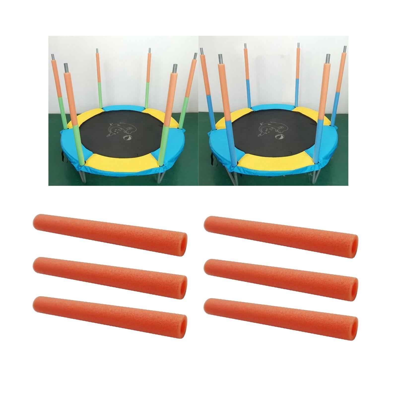 6x Trampoline Foam Sleeves Lightweight for Children Jumping Bed Tube 40cm Orange