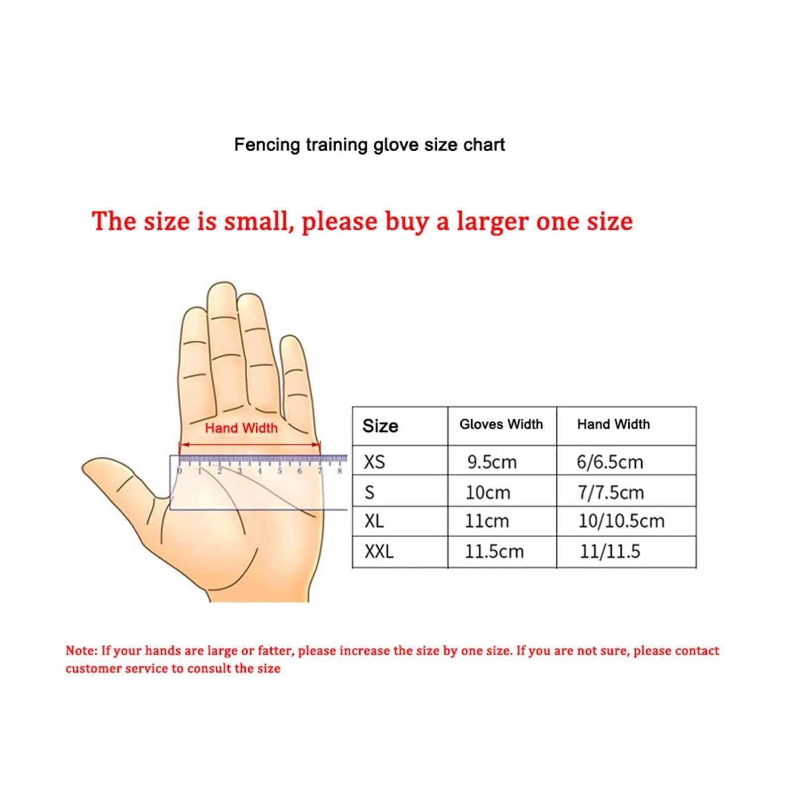Fencing Glove Hand Protection Professional Protective Gear for Bout Practice Right Hand XS