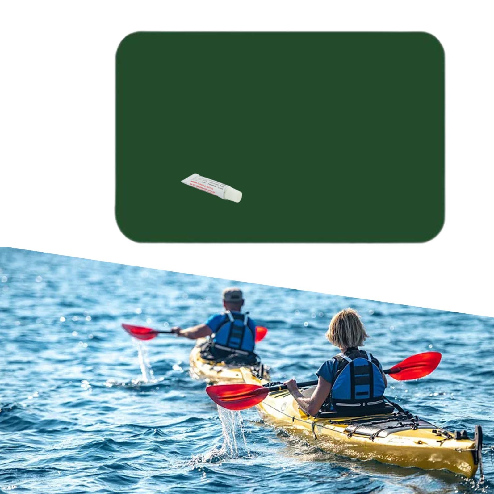 4xInflatable Boat Patch Waterproof Heavy Duty for Dinghy Rubber Boat Water Toy Green