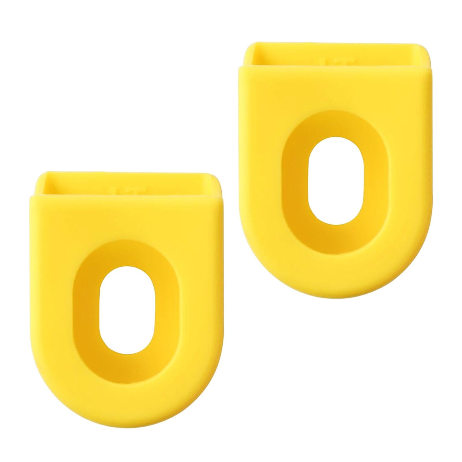 3x2x Road Bicycle Crank Boots Silicone Wrap Bike Crank Arm Protector Sleeve Yellow