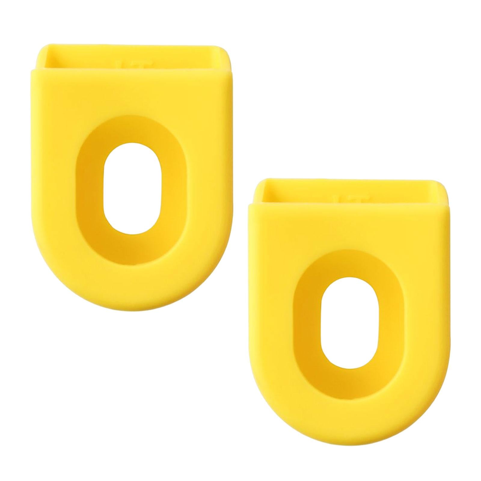 2x2x Road Bicycle Crank Boots Silicone Wrap Bike Crank Arm Protector Sleeve Yellow