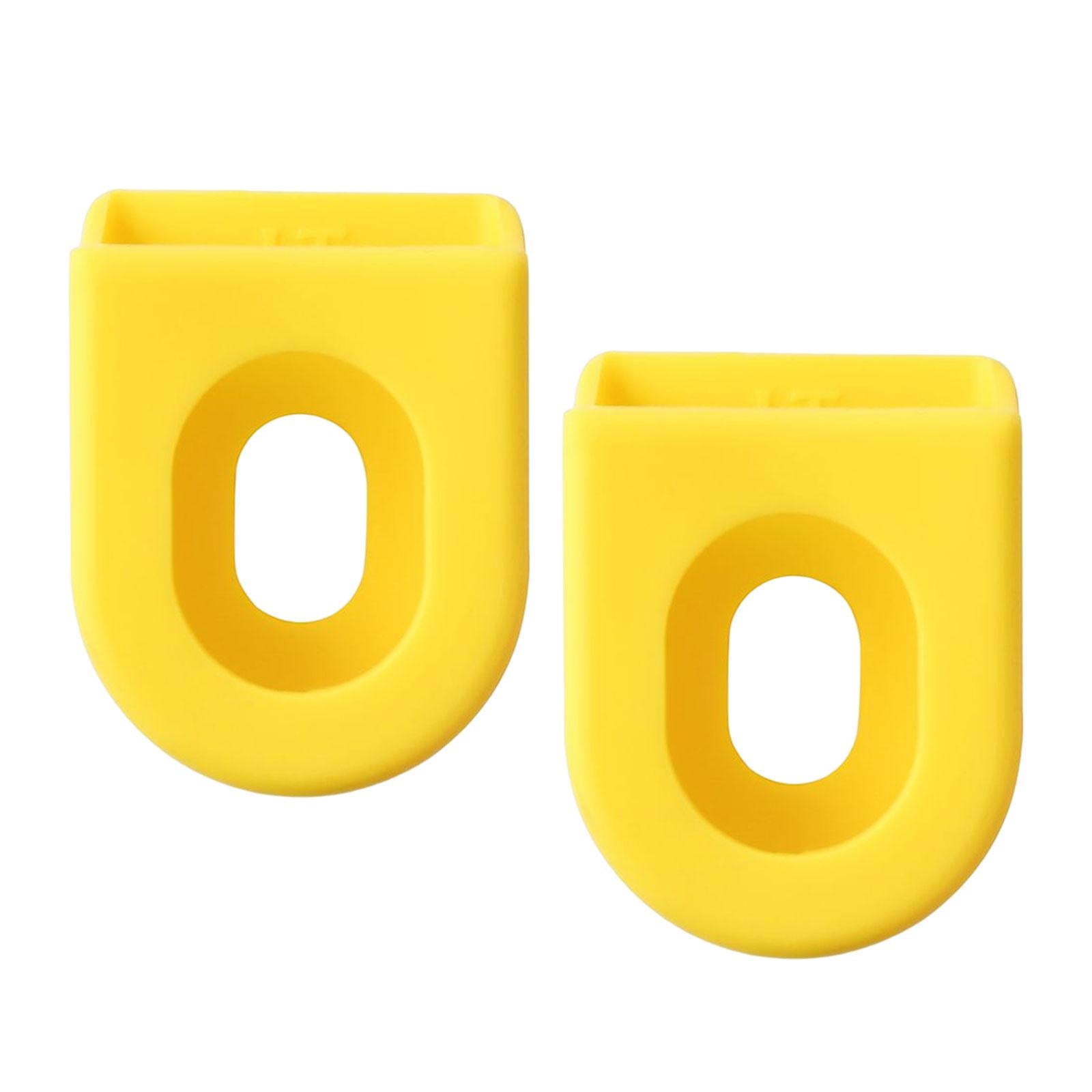 2x2x Road Bicycle Crank Boots Silicone Wrap Bike Crank Arm Protector Sleeve Yellow