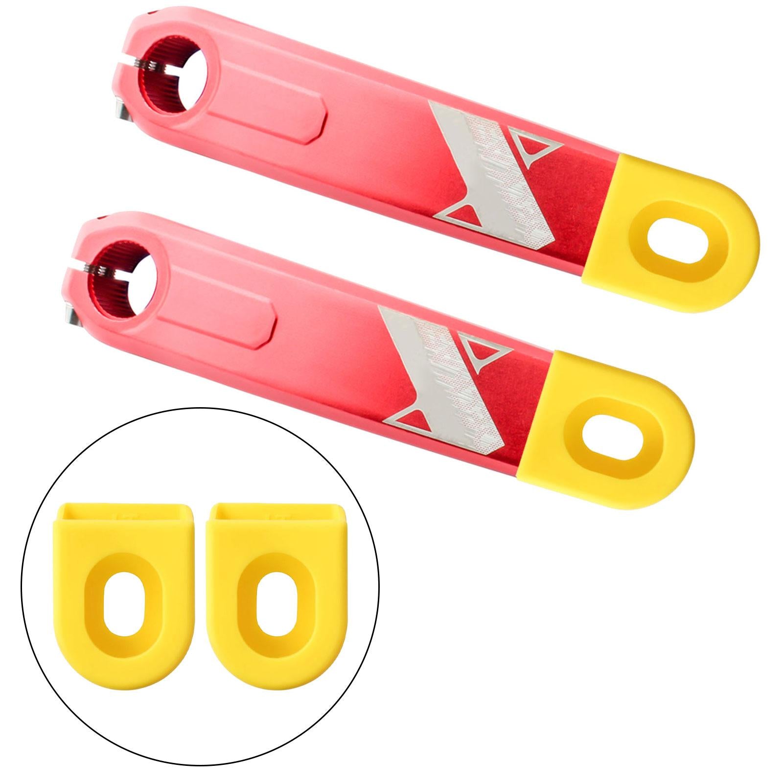 4x2x Road Bicycle Crank Boots Silicone Wrap Bike Crank Arm Protector Sleeve Yellow