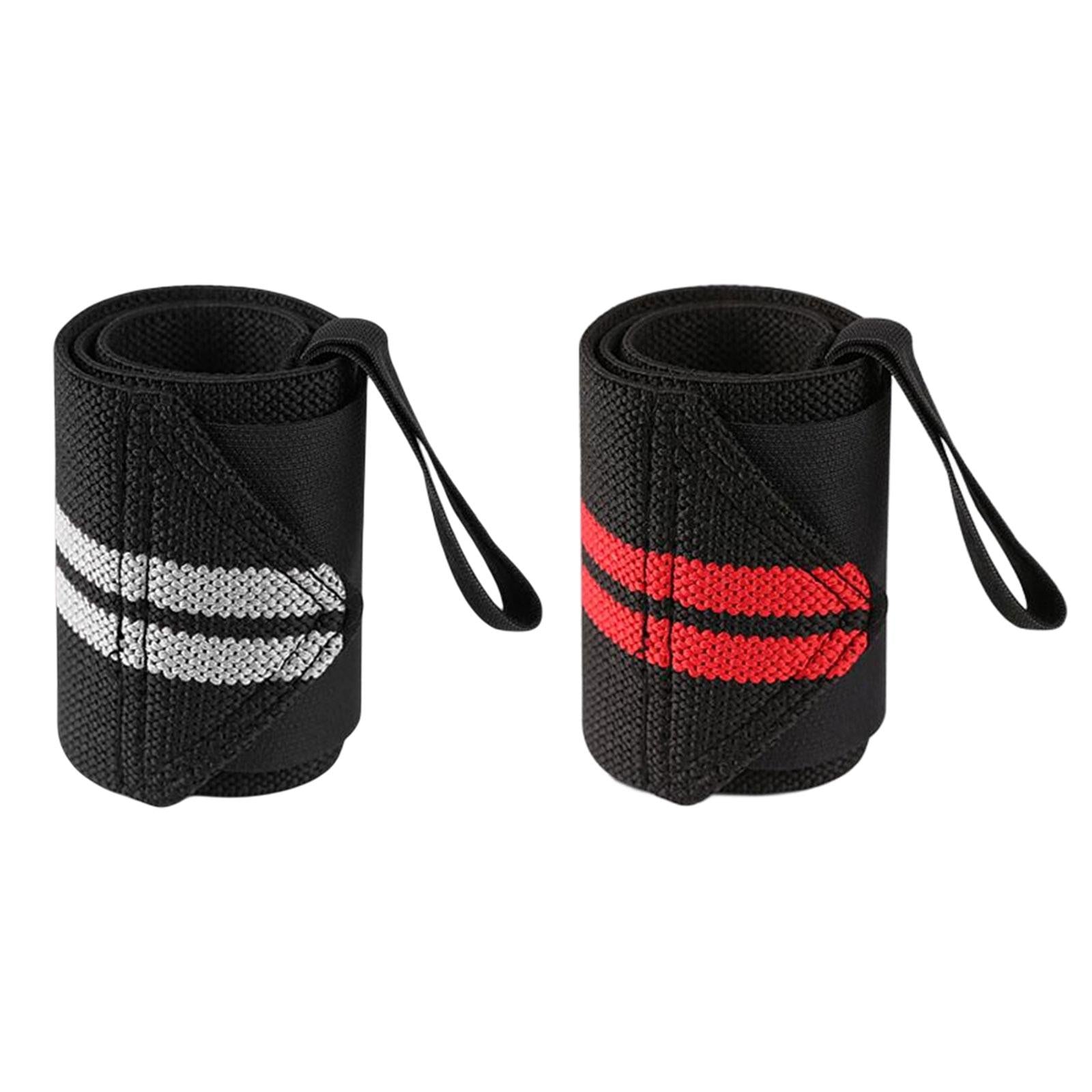 5xWrist Wraps Weightlifting Women Unisex for Weight Bearing Strain Working Out Red