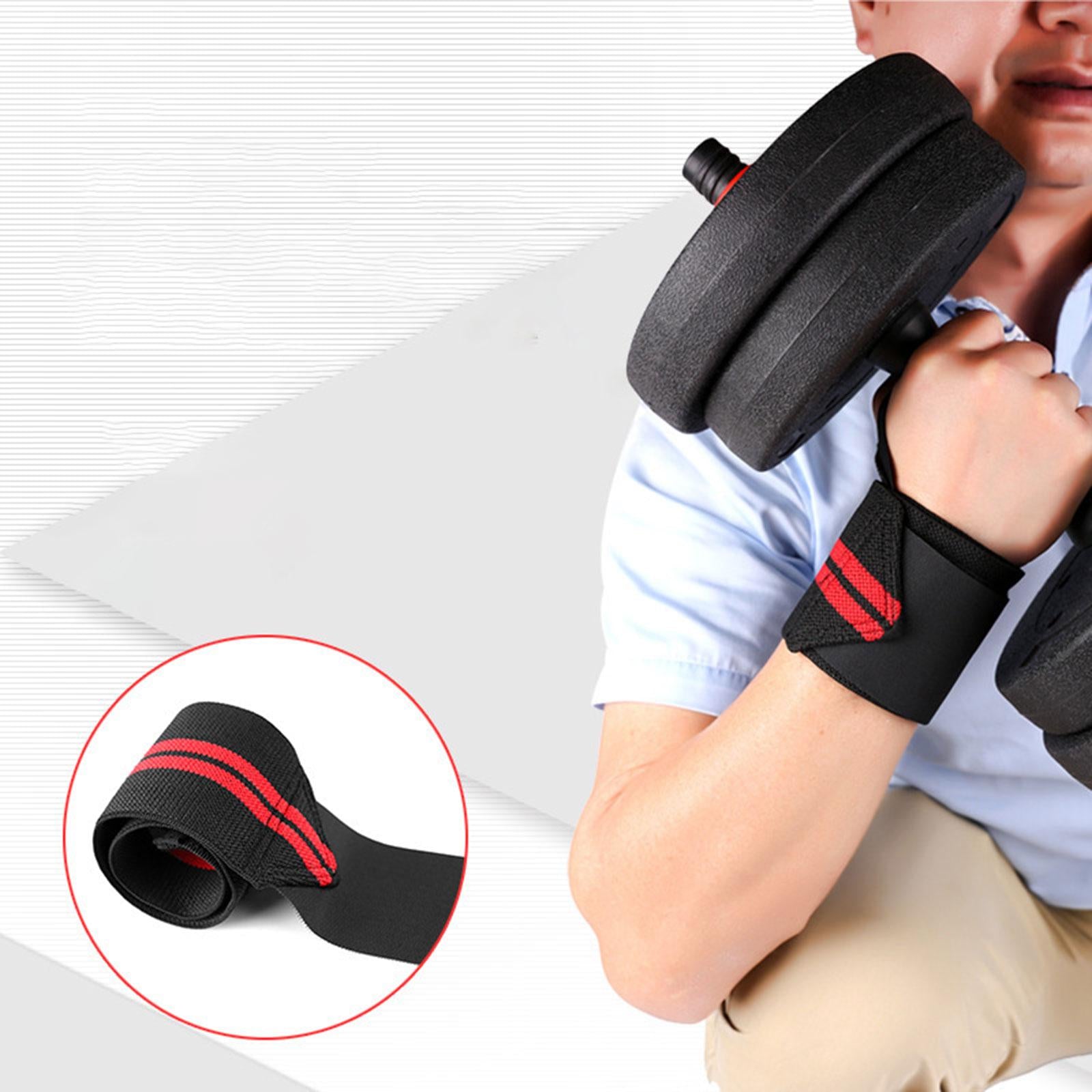 6xWrist Wraps Weightlifting Women Unisex for Weight Bearing Strain Working Out Red