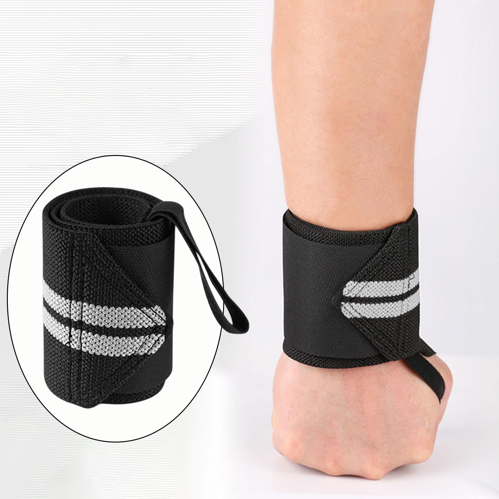 3xWrist Wraps Weightlifting Women Unisex for Weight Bearing Strain Working Out Gray
