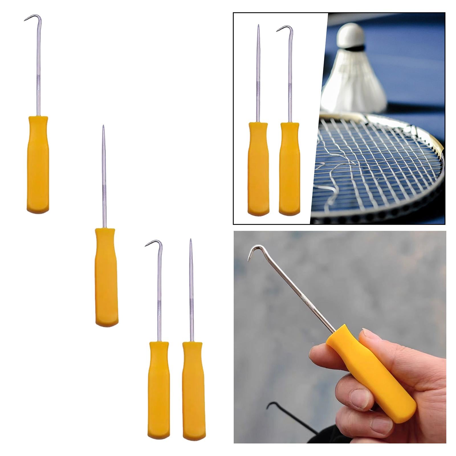 3xRacket Stringing Tool Accessory Racquet Stringing Straight Awl Fix Hand Tool Pull Hook