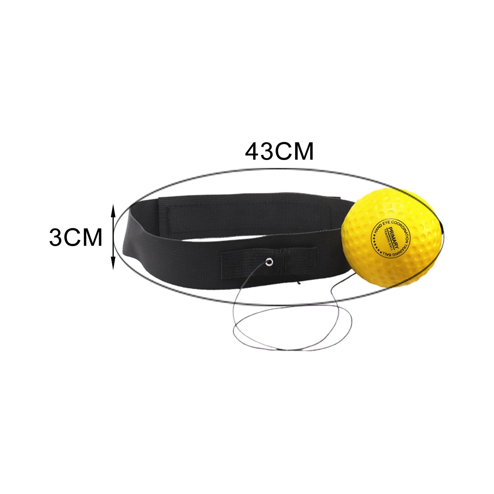 4xBoxing Reflex Ball Hand Eye Coordination Training Reflex Punching Fight Ball Yellow Ball 20g