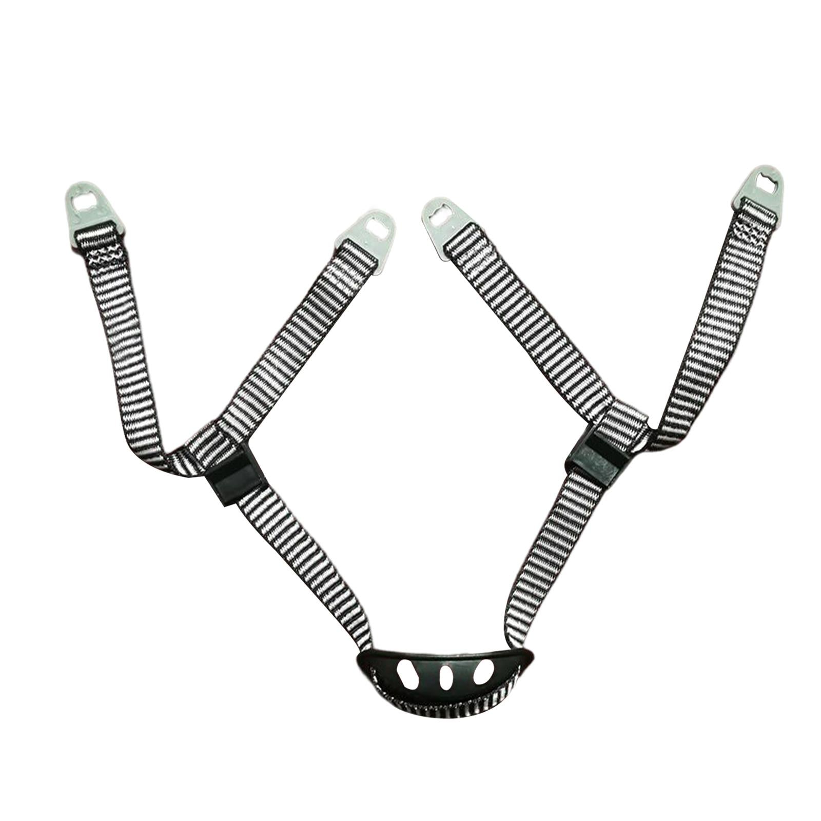 2xHard Hat Chin Strap Adjustable Y Type Helmet Strap for Bike Skiing Climbing 2 Buckle Chin Rest 
