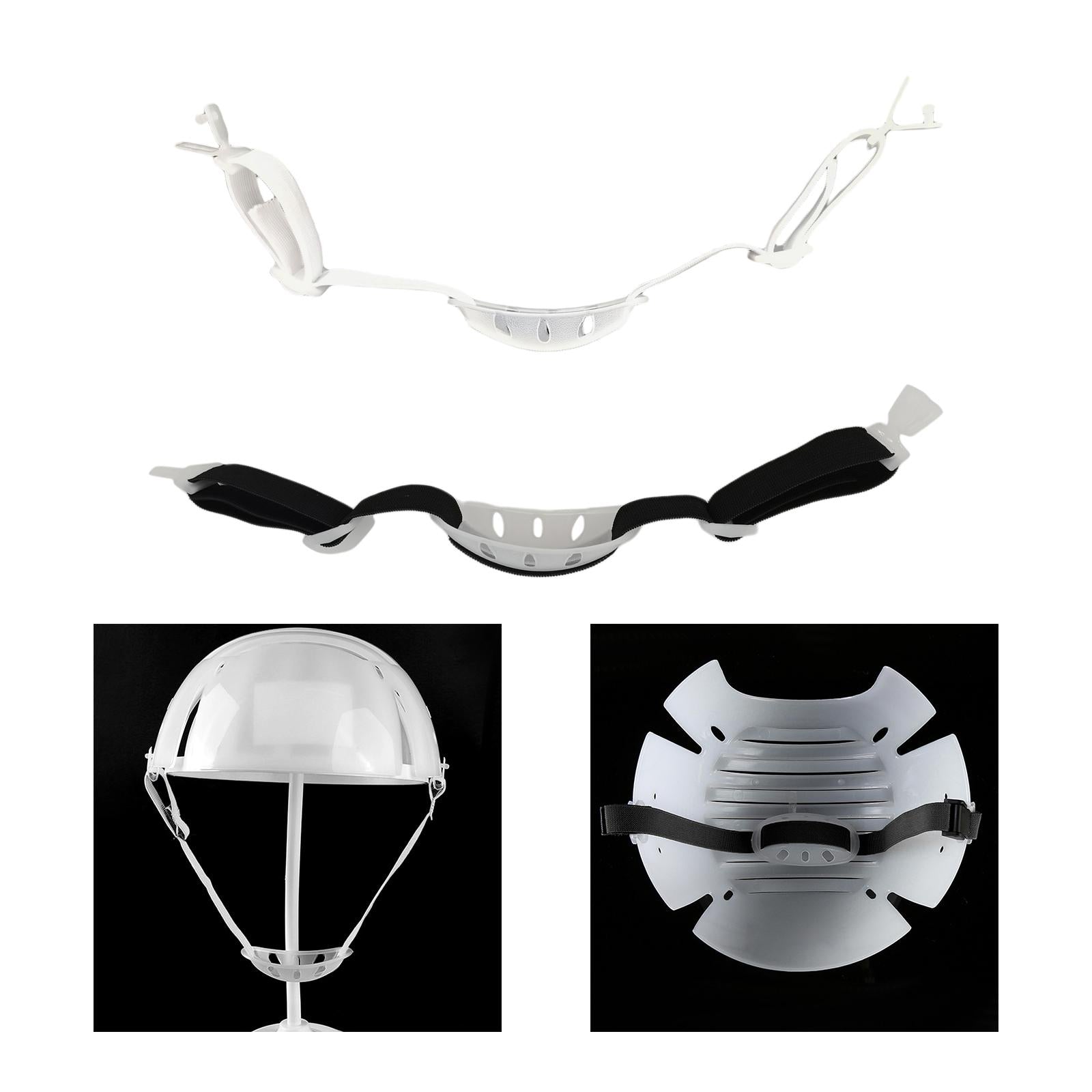 2xConstruction Helmet Chin Strap Polyester Chin Band for Adults Skating Riding White