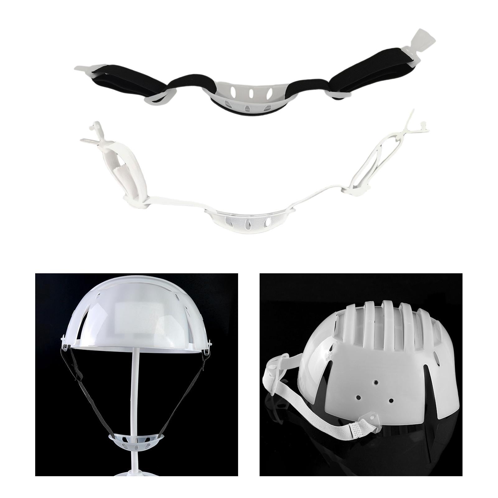 3xConstruction Helmet Chin Strap Polyester Chin Band for Adults Skating Riding White