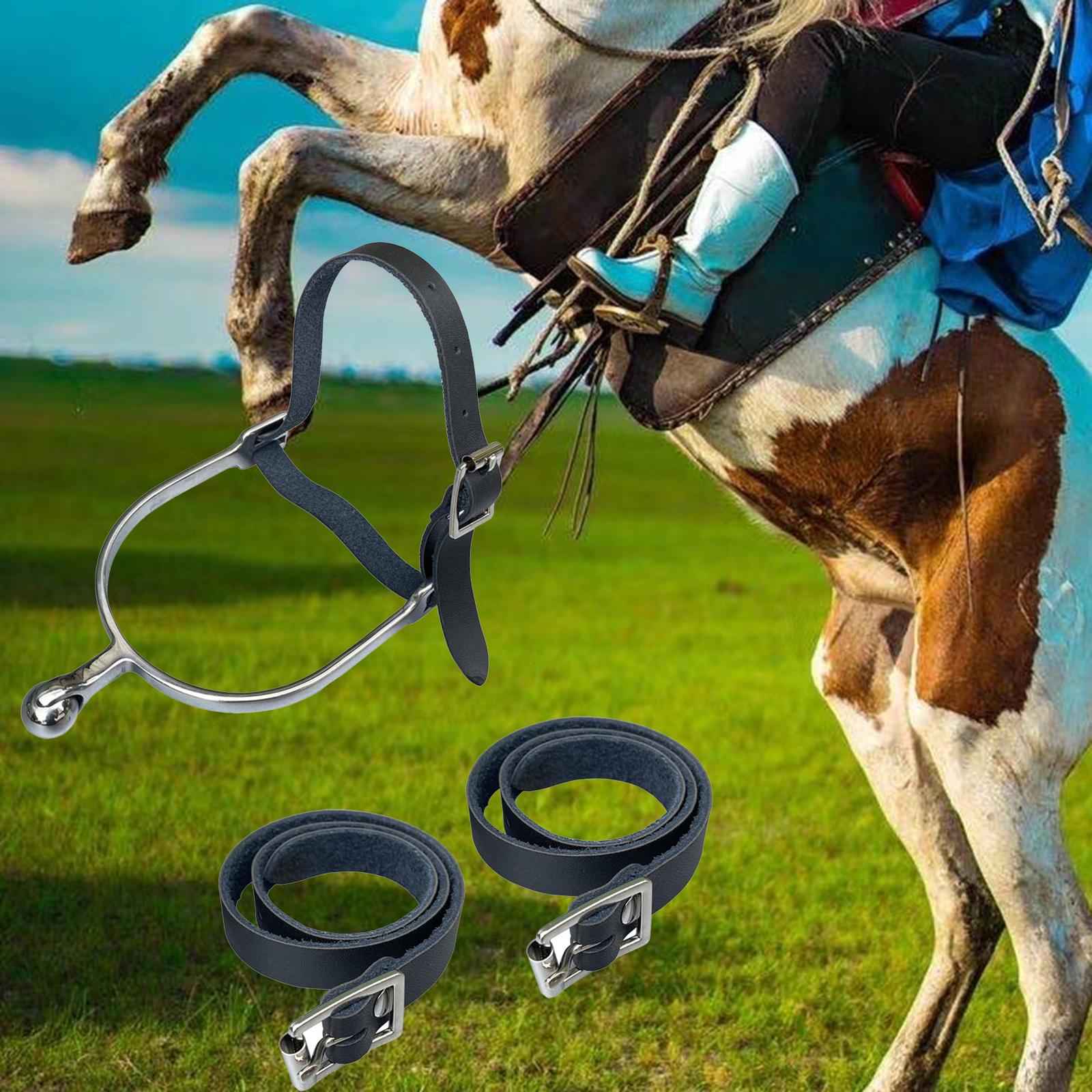2x Spur Straps Premium with Metal Buckle for Outdoor Horse Riding Equestrian