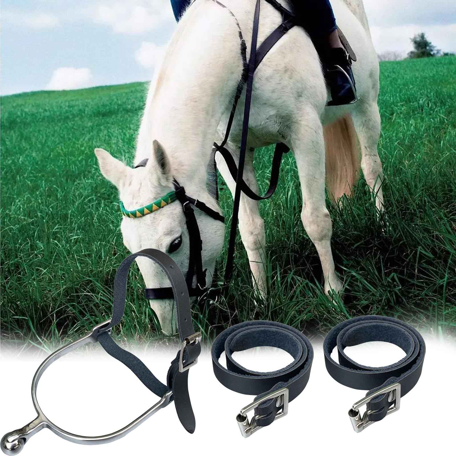 2x Spur Straps Premium with Metal Buckle for Outdoor Horse Riding Equestrian