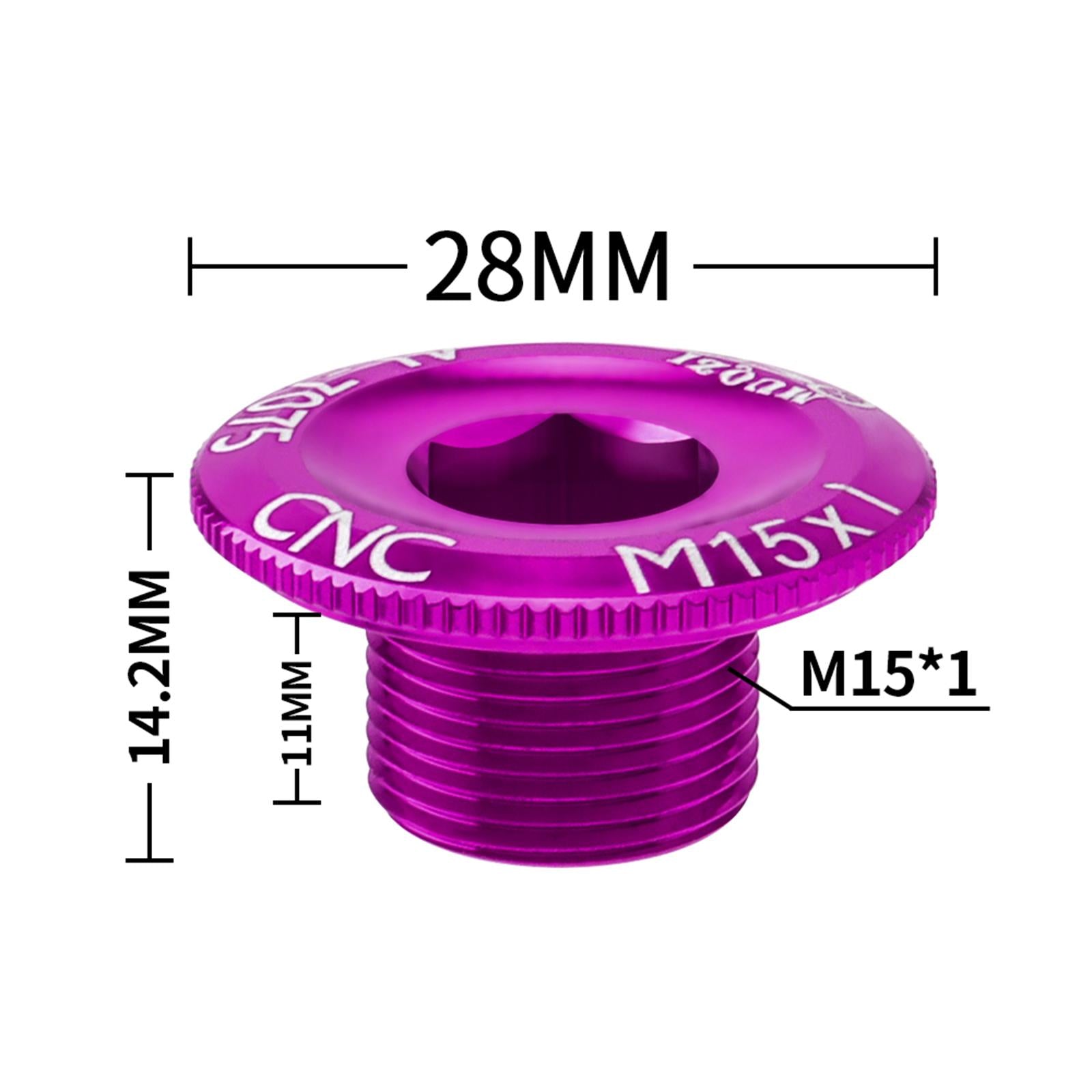 4xBicycle Crank Cover Aluminum Alloy Arm Bike Crankset Bolt for Road Bikes BMX Purple