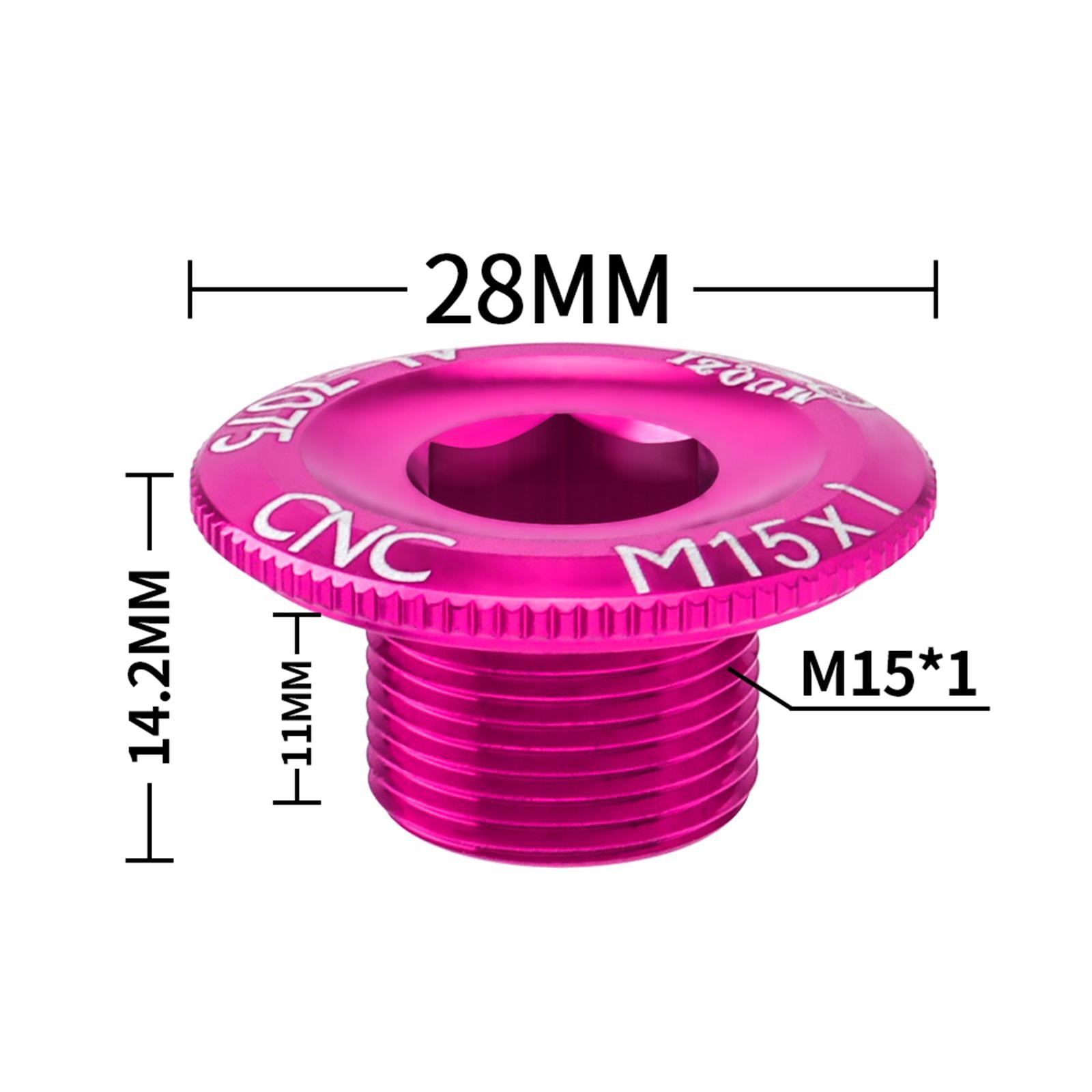 3xBicycle Crank Cover Aluminum Alloy Arm Bike Crankset Bolt for Road Bikes BMX Pink