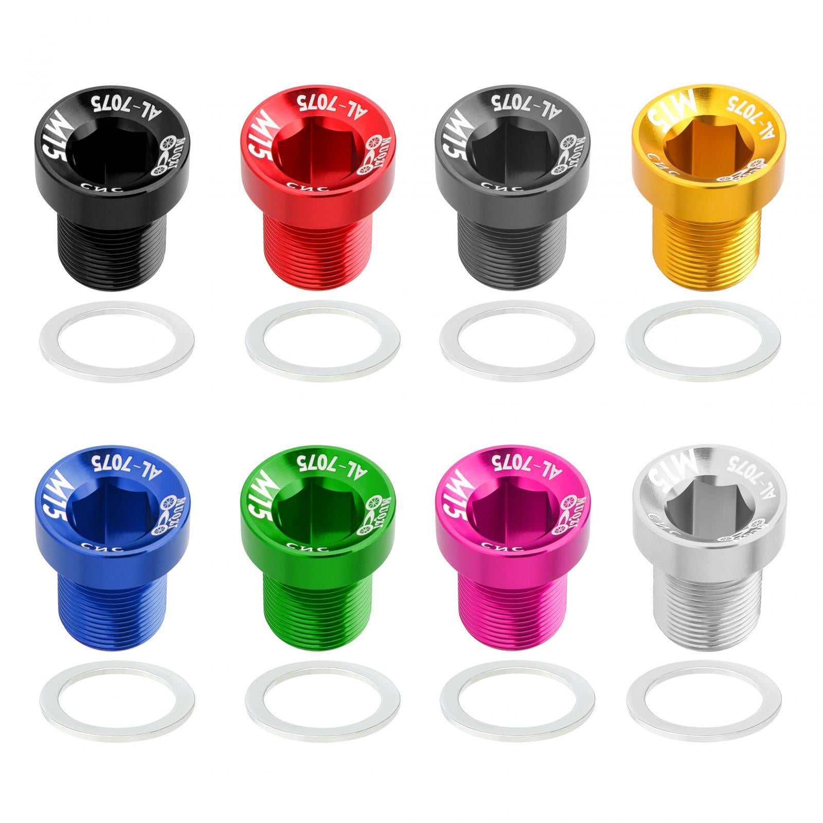 3xBike Crankset Screw Crank Arm Fixing Bolts Cycling Components Crankset Cover black