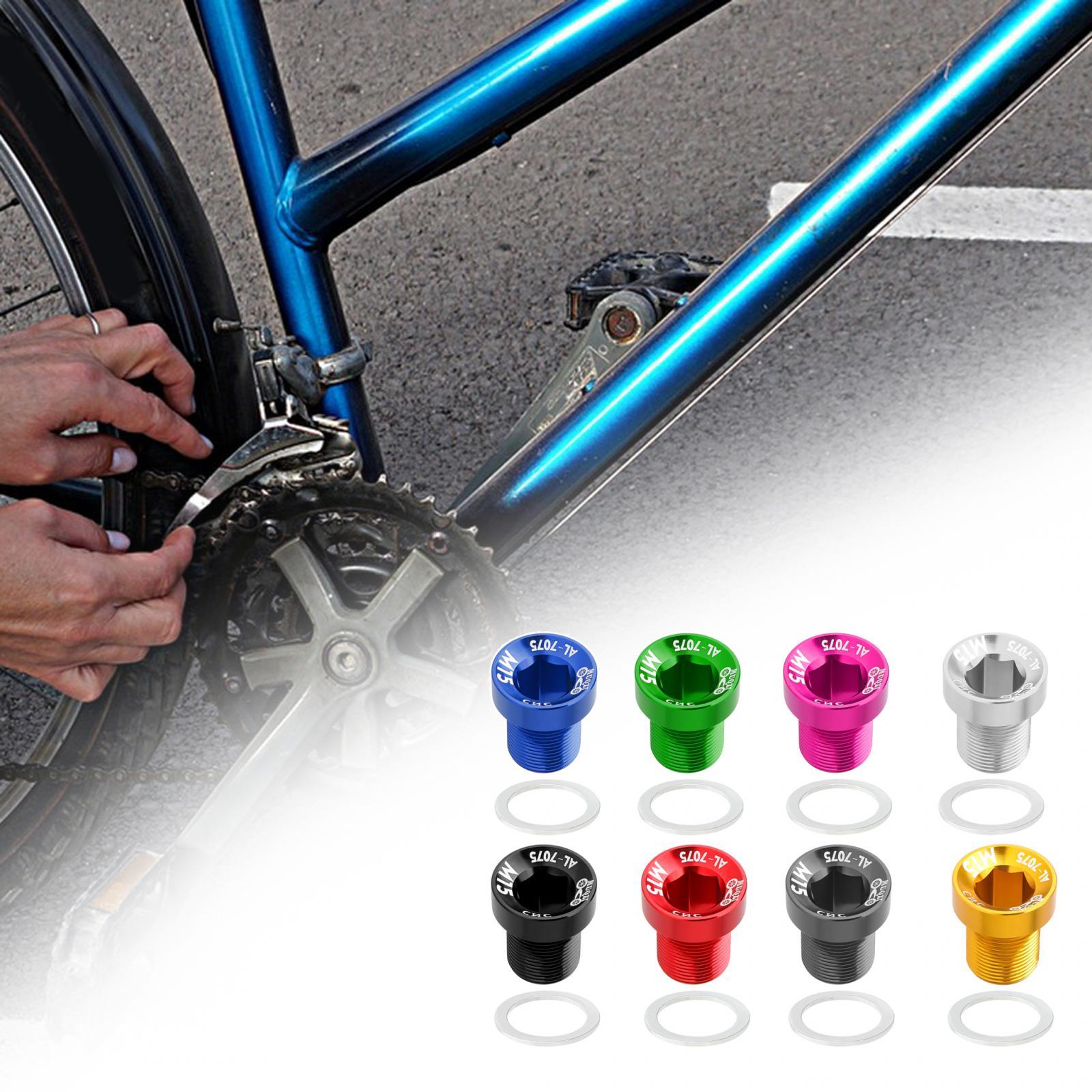 2xBike Crankset Screw Crank Arm Fixing Bolts Cycling Components Crankset Cover black
