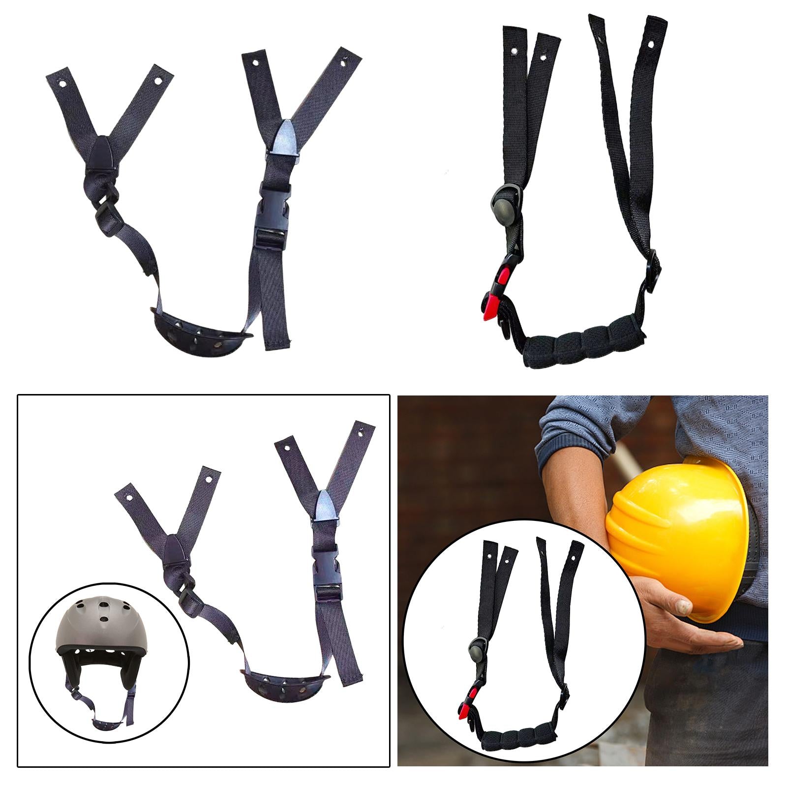 4xHard Hat Chin Straps with Buckle for Most Hard Hats Safety Helmet Chin Strap ABS Chin Cup
