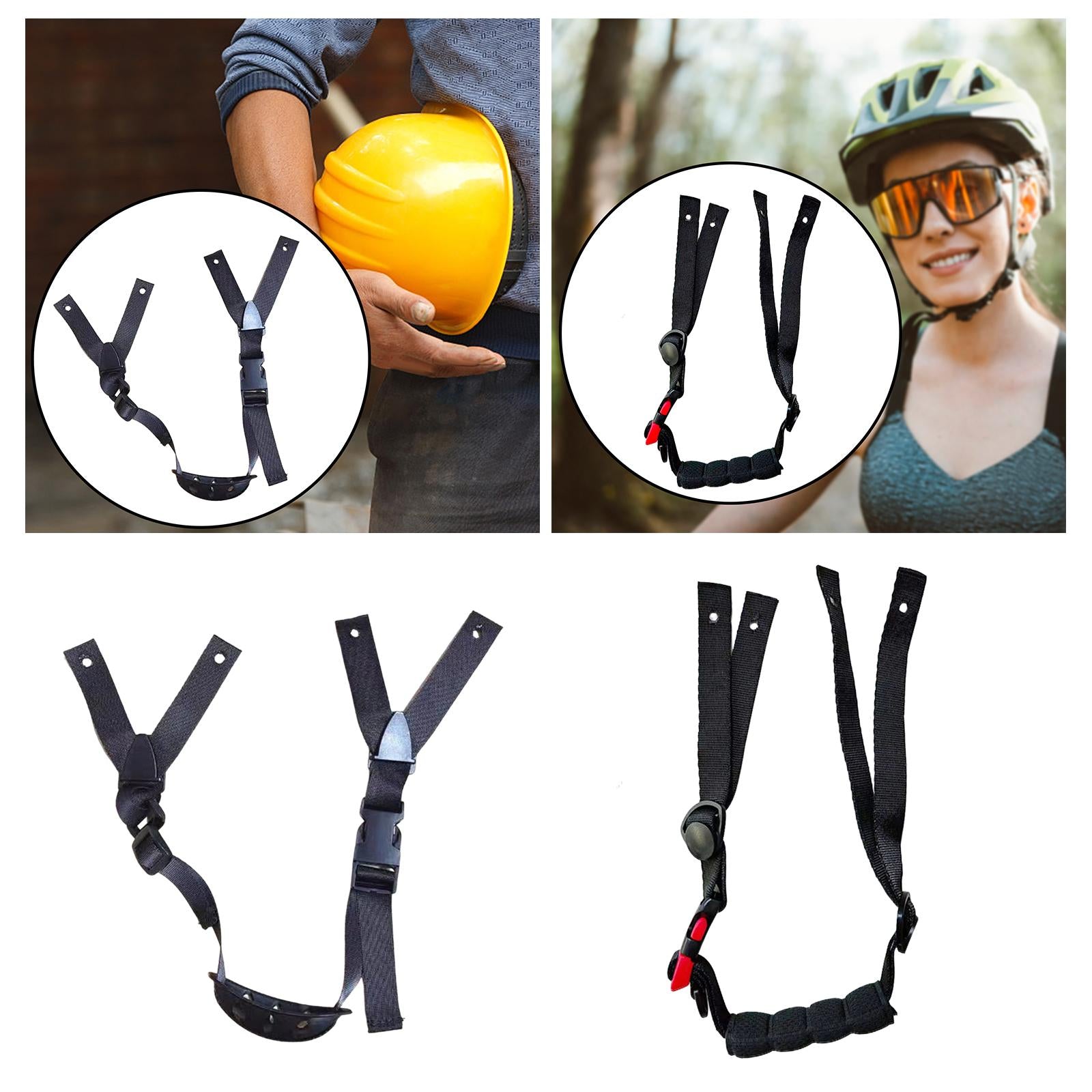 2xHard Hat Chin Straps with Buckle for Most Hard Hats Safety Helmet Chin Strap ABS Chin Cup