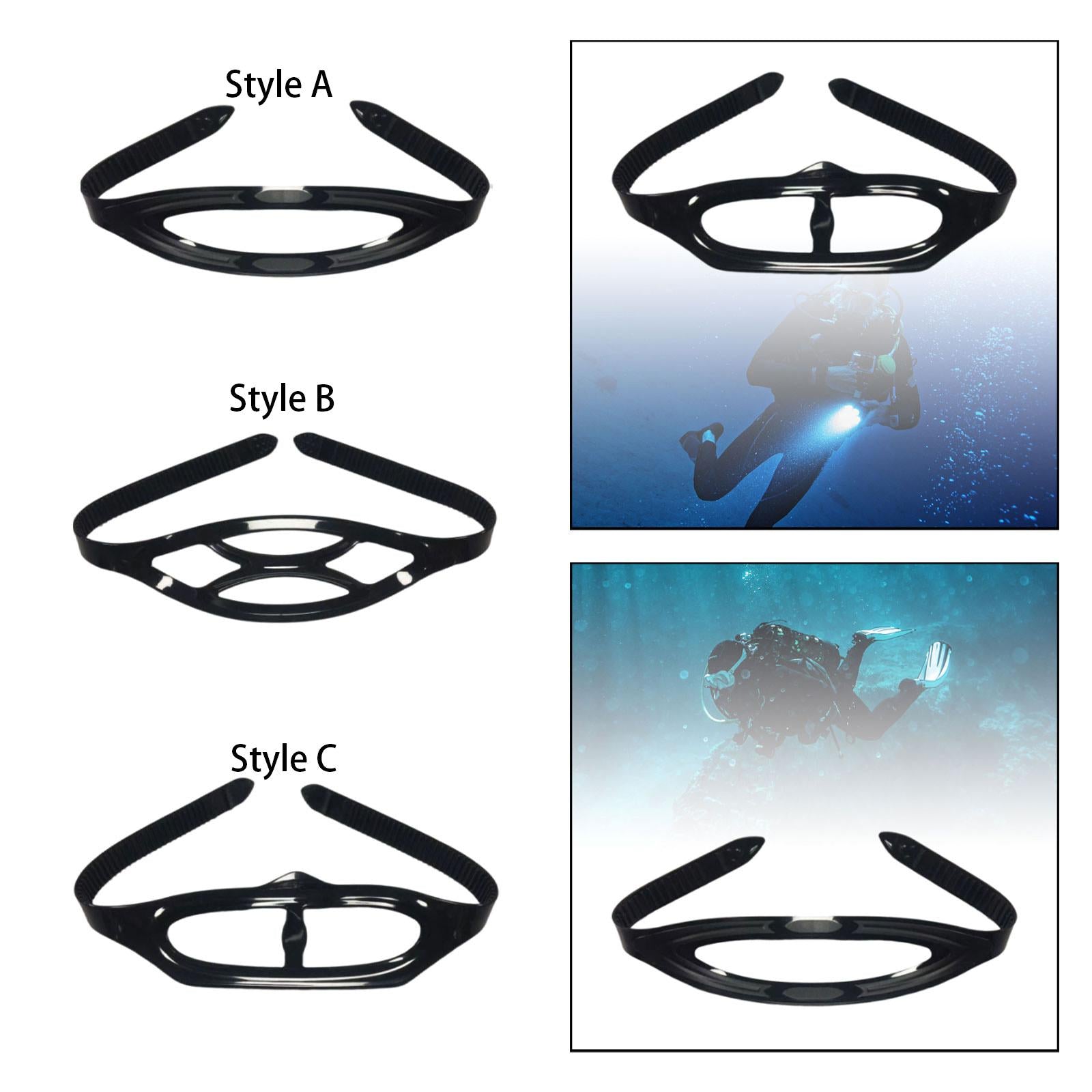 3xDiving Mask Strap Replacement Comfort Silicone Flexible Diving Goggles Strap Style A