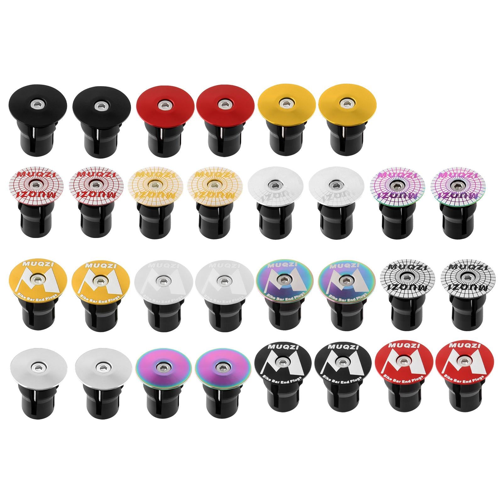 2x2x Bike Handle Bar Plugs Cap Bikes Bar End Plugs for BMX Cycling Most Bicycle Black No Mark