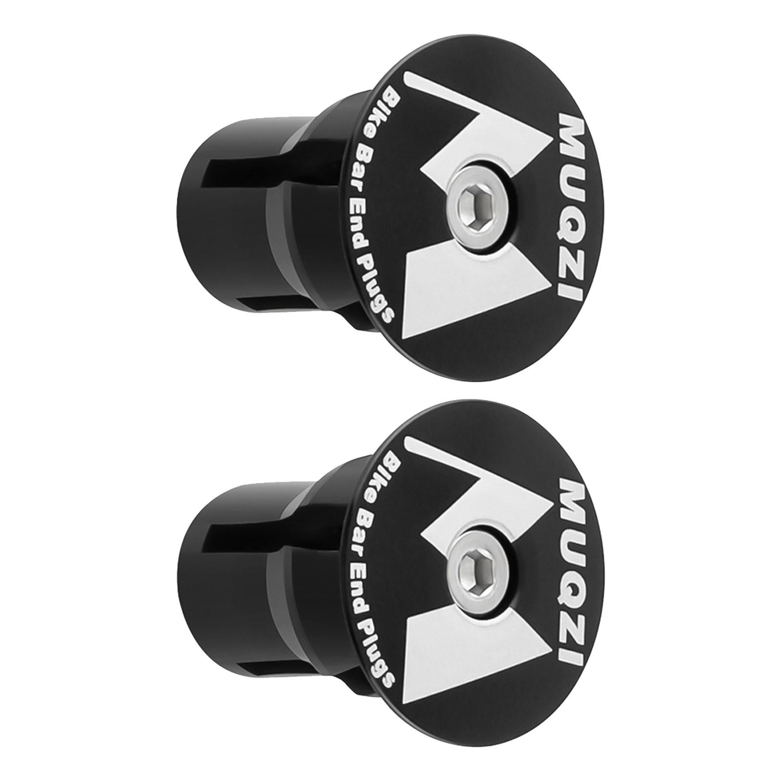 4x2x Bike Handle Bar Plugs Cap Bikes Bar End Plugs for BMX Cycling Most Bicycle Black Color M Marks