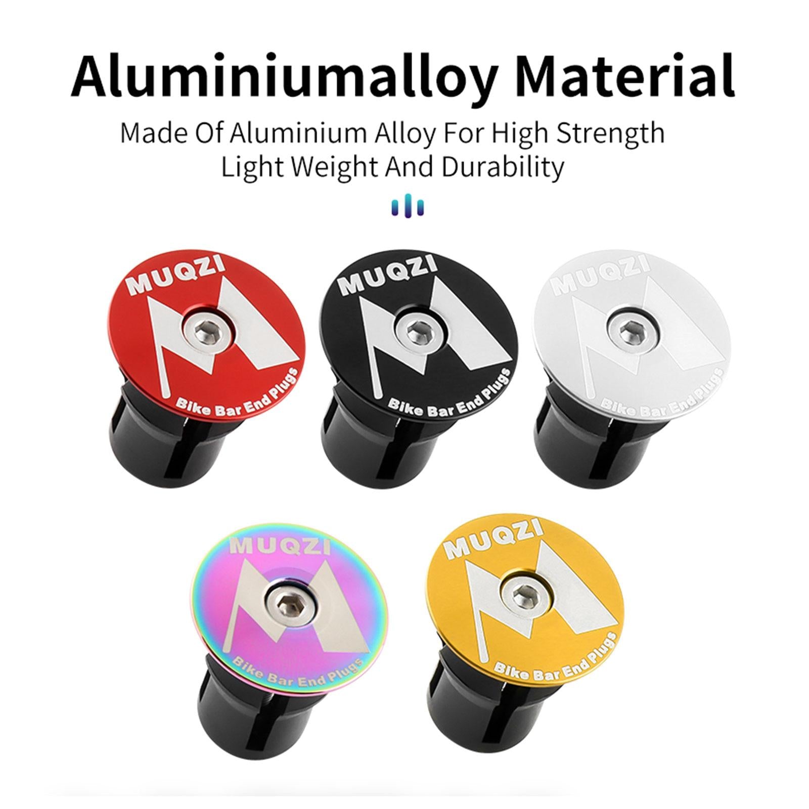 5x2x Bike Handle Bar Plugs Cap Bikes Bar End Plugs for BMX Cycling Most Bicycle Silver M Marks