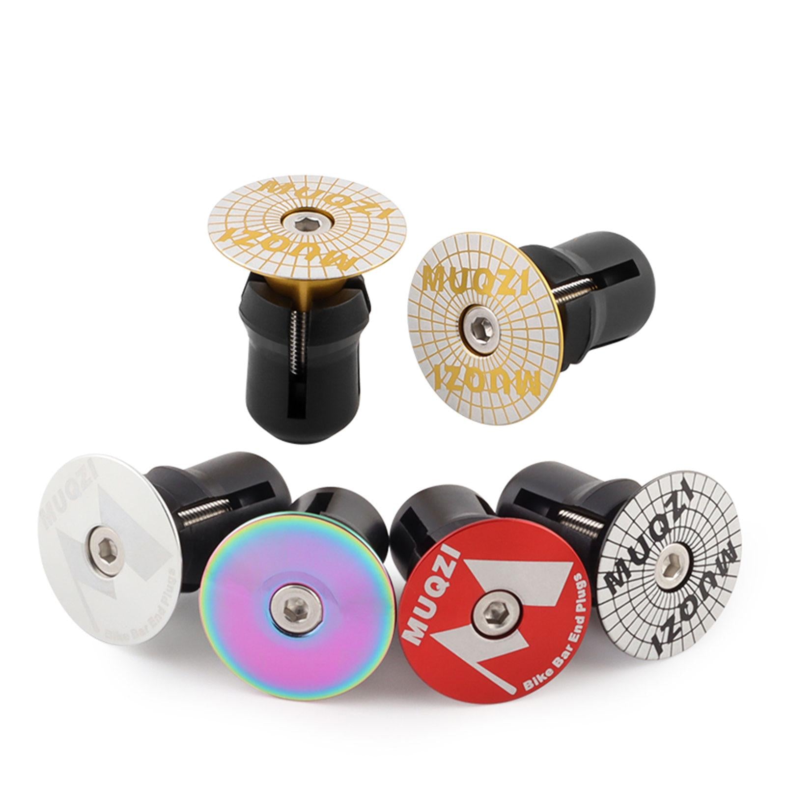 5x2x Bike Handle Bar Plugs Cap Bikes Bar End Plugs for BMX Cycling Most Bicycle Silver M Marks