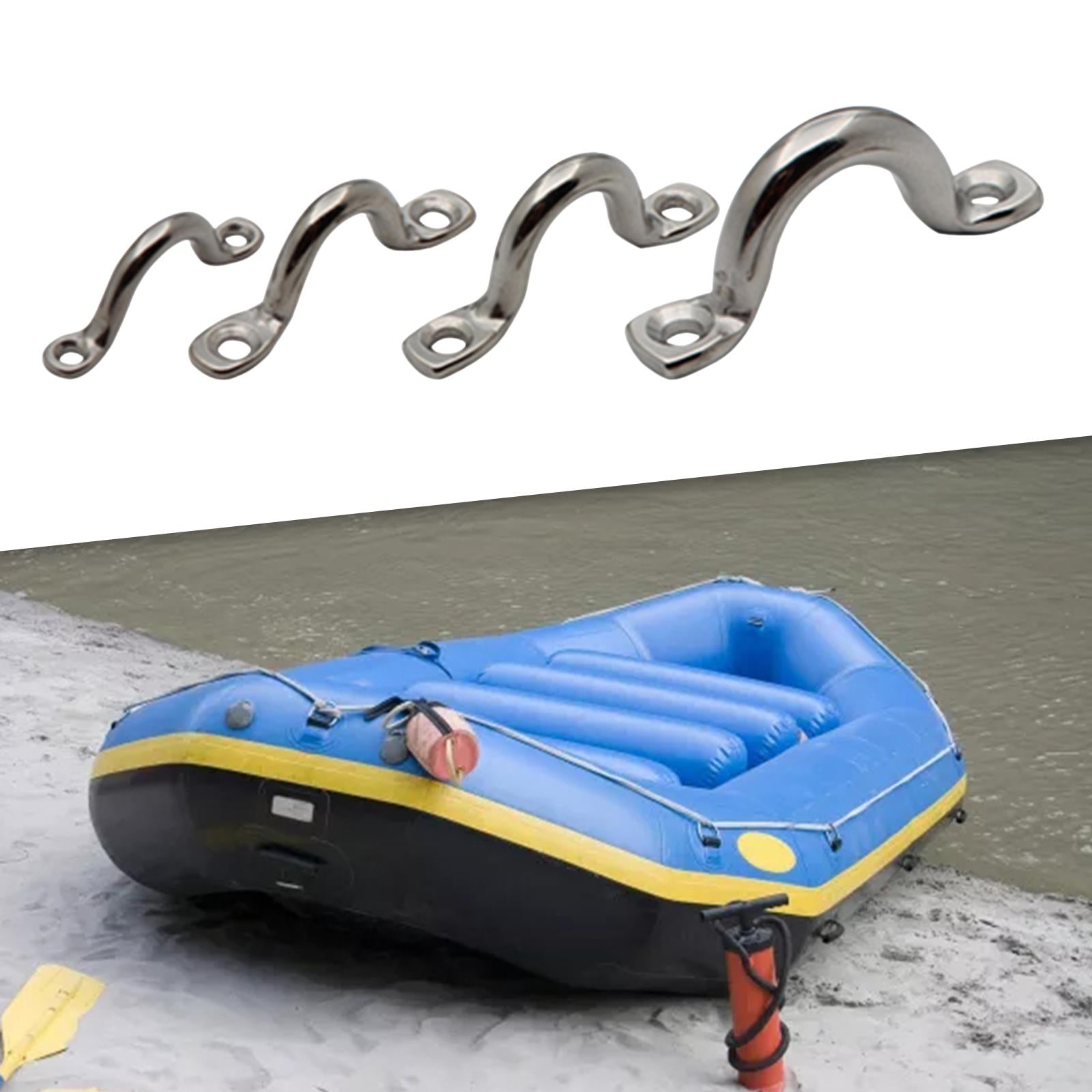 4xBoat Top Pad Eye Stainless Steel Bungee Deck Loops Tie Down for Boats Kayaks 4MM