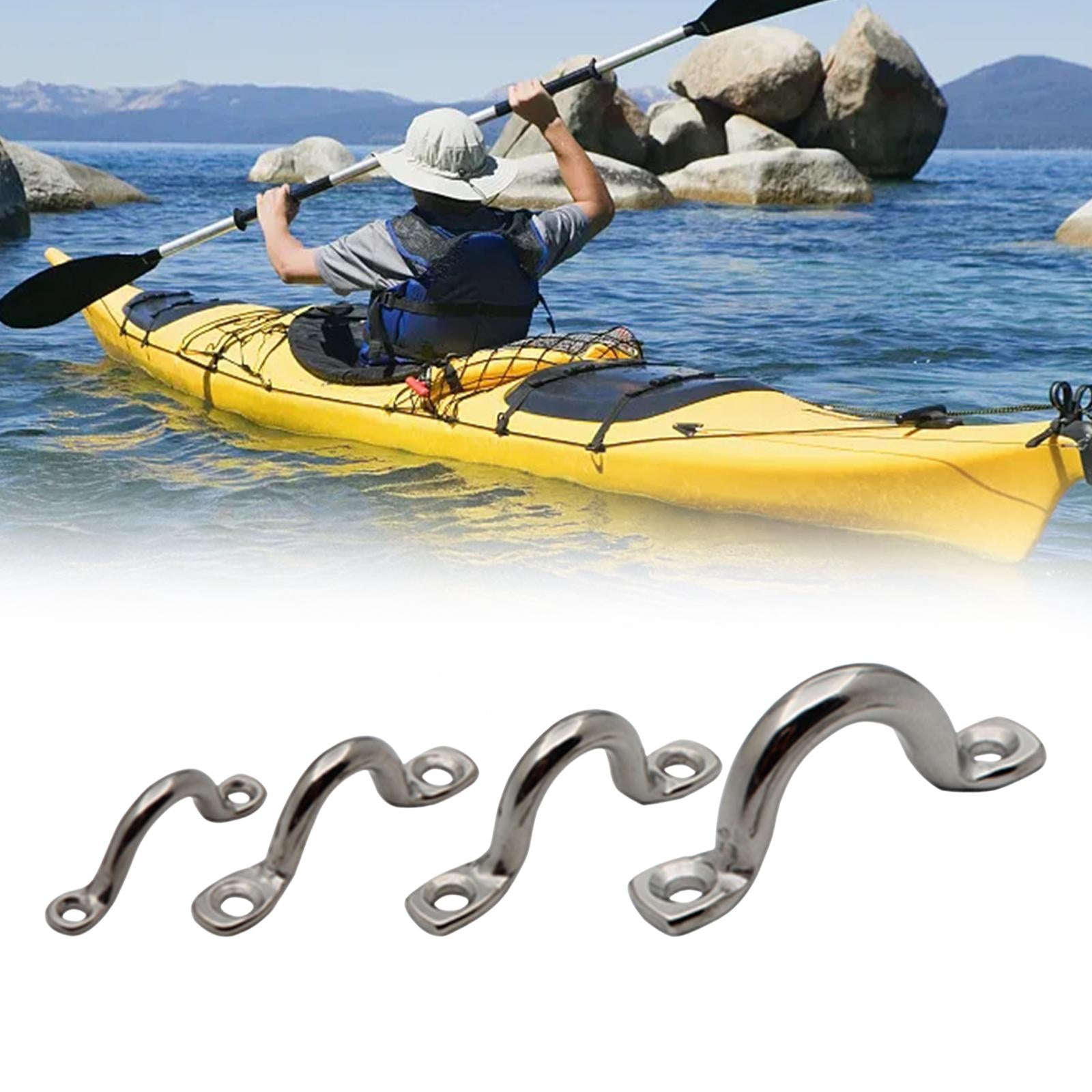 4xBoat Top Pad Eye Stainless Steel Bungee Deck Loops Tie Down for Boats Kayaks 4MM