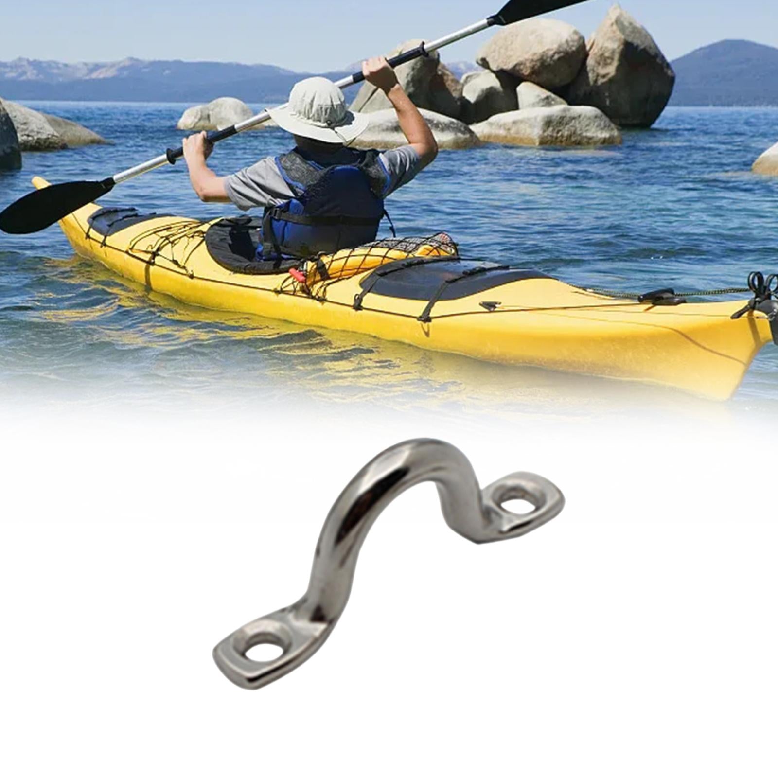 4xBoat Top Pad Eye Stainless Steel Bungee Deck Loops Tie Down for Boats Kayaks 6MM