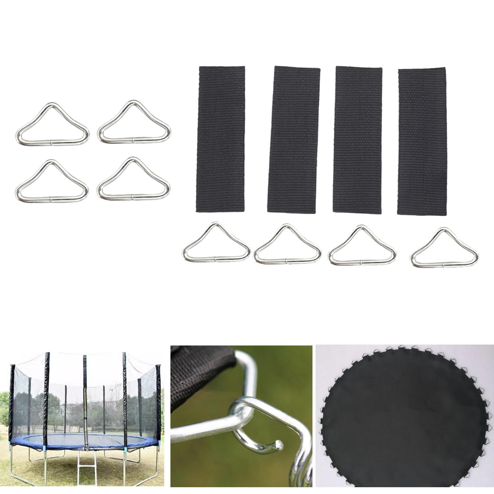 4x4Pcs V Shaped Rings Triangle Ring Buckles for Kids Trampoline Outdoor Repair no Straps
