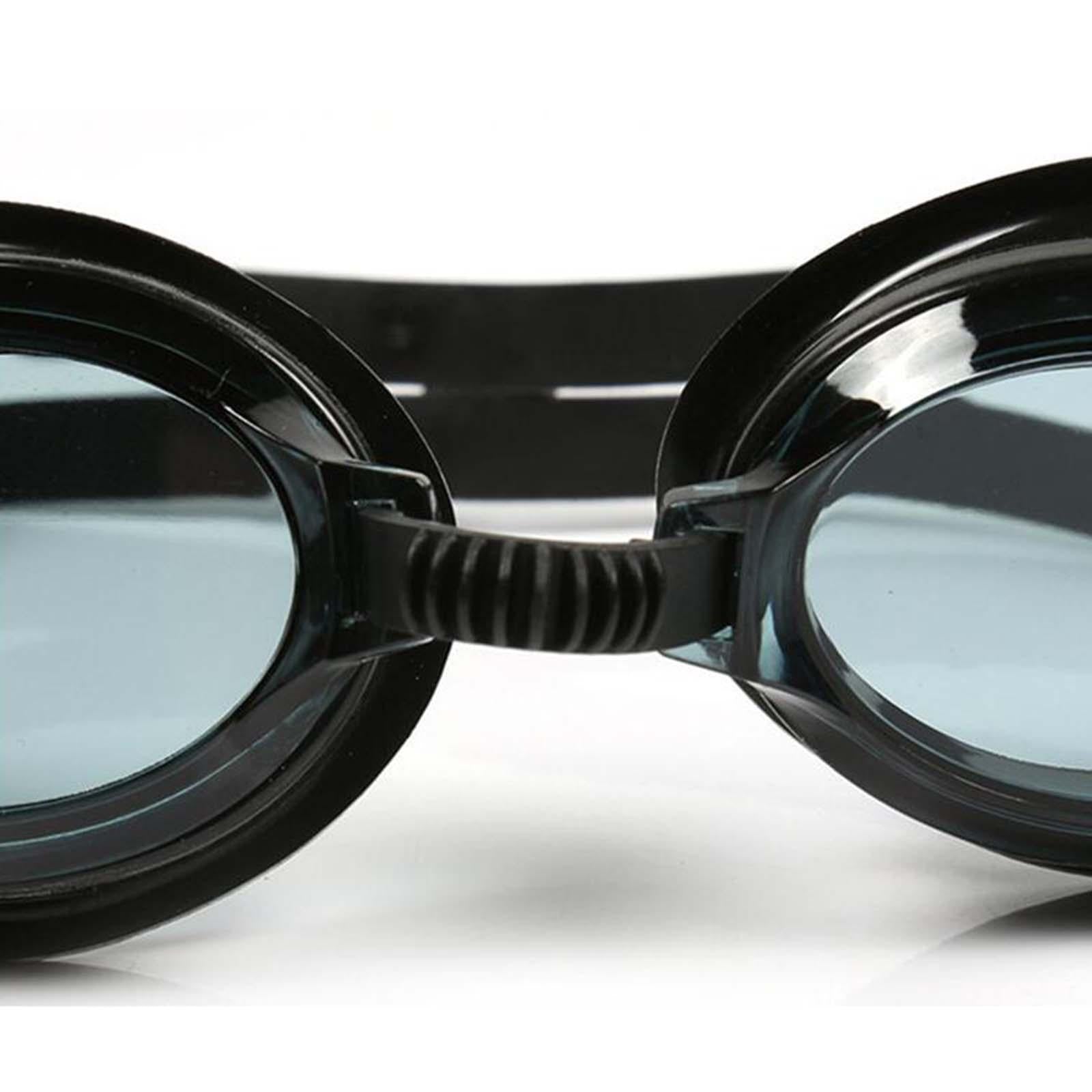 2xSwimming Goggles Adult Soft Silicone Strap Comfortable Anti Fog Swim Goggles Black