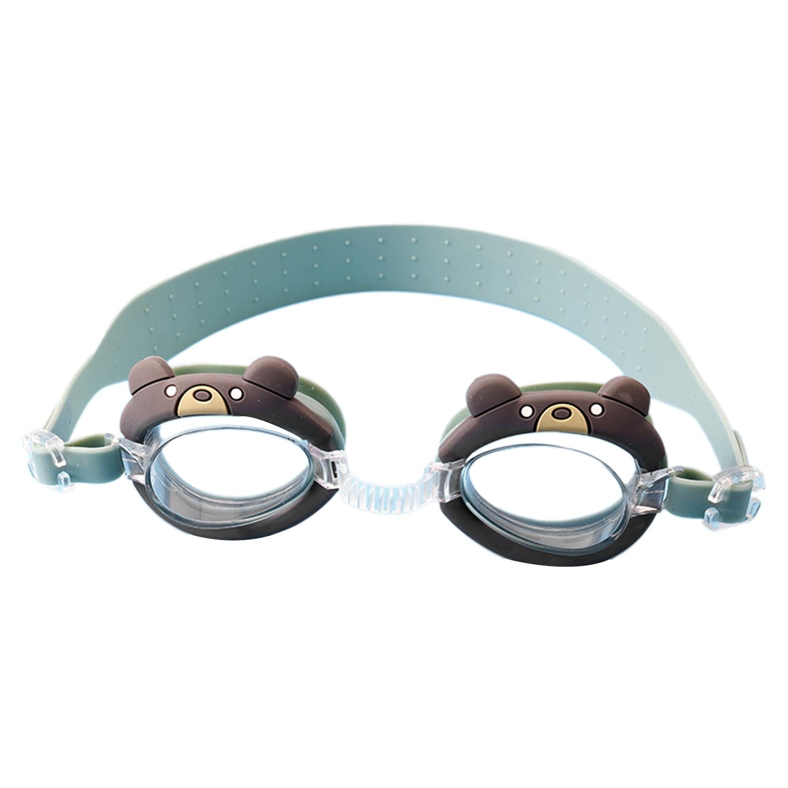 3xSwimming Goggles Teenager Child 2-12 Years Old Fashion Swim Goggles for Kids Bear