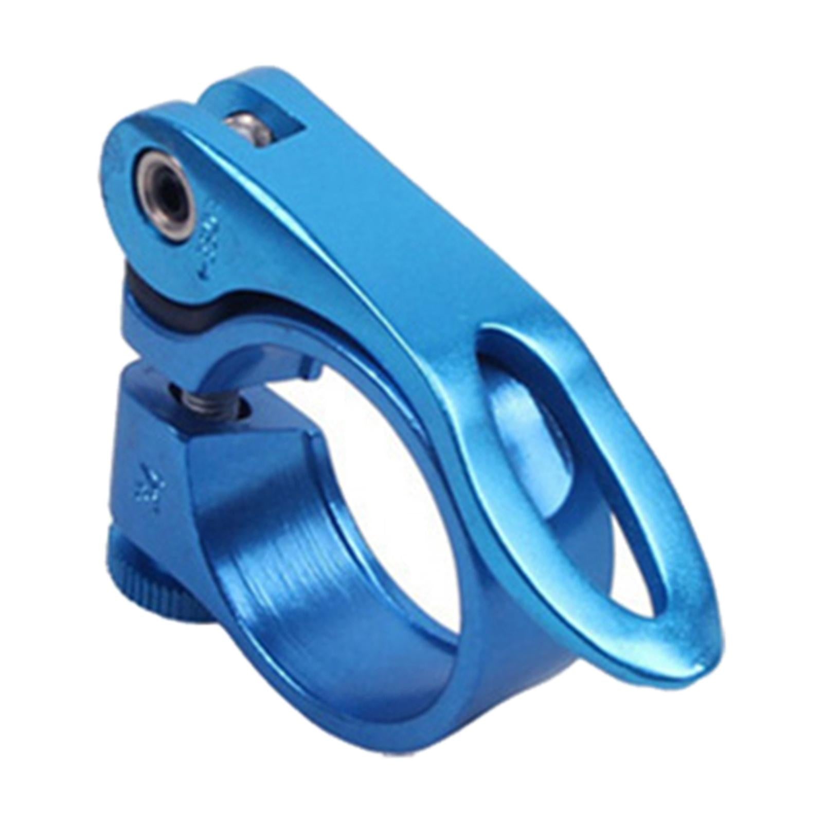 6xBike Seat Post Clamp Bike Seatpost Clamp Durable Seatpost Collar for Cycling Blue 34.9mm
