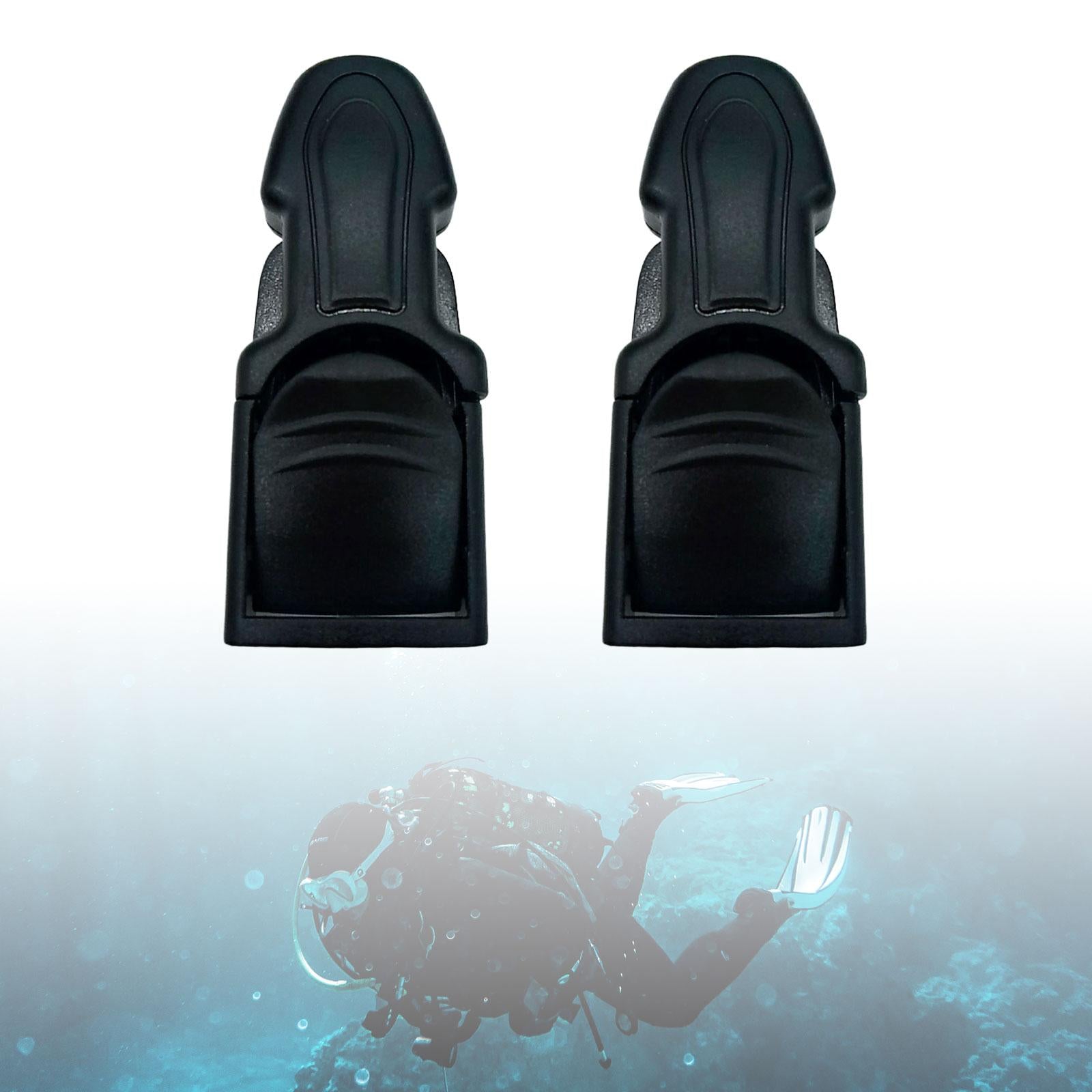 2x2Pieces Diving Fin Strap Buckle, Swimming Fin Flippers Buckles Replacement