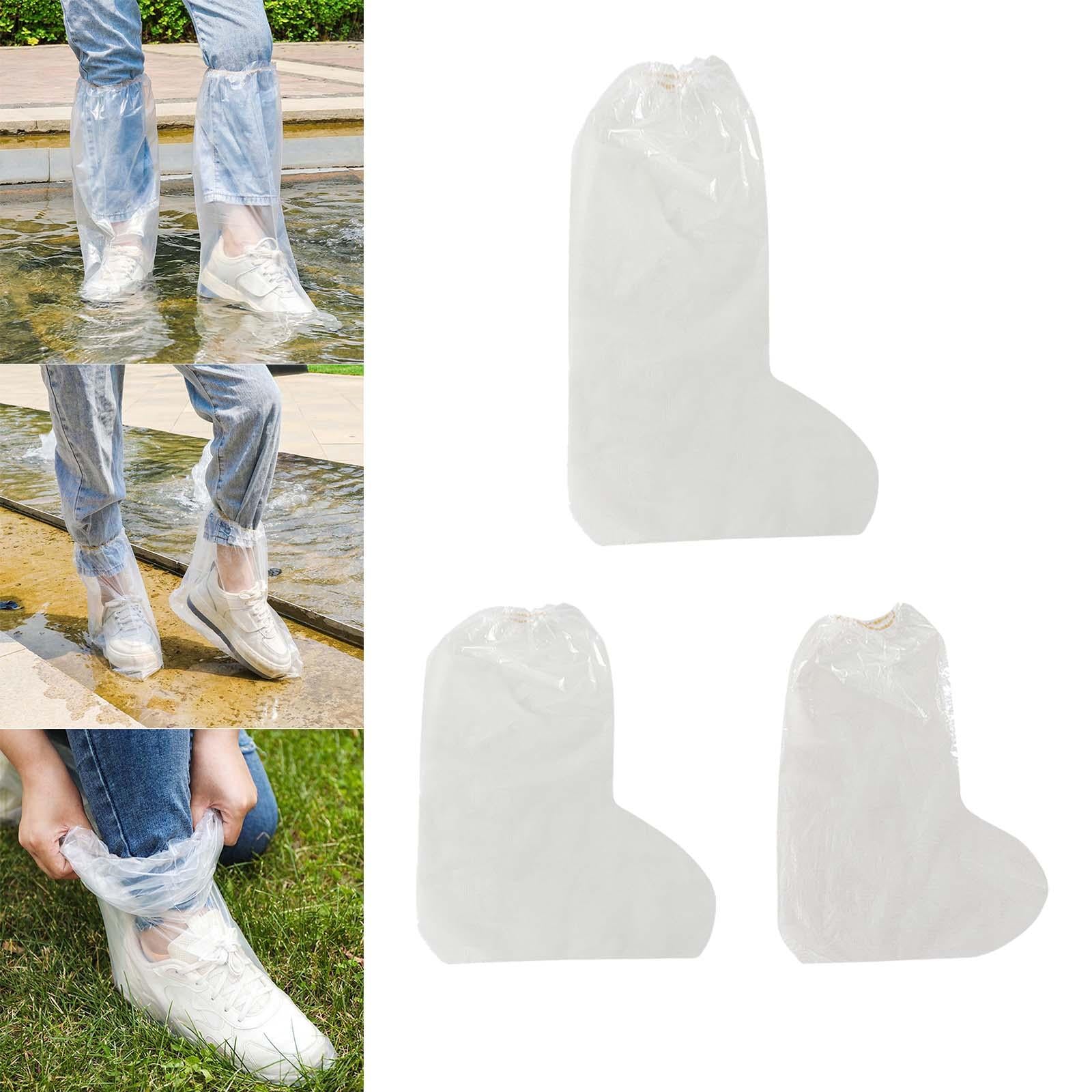 4x1PC Disposable Shoe Cover Waterproof Rainy Day Use Clear Rain Boots Cover