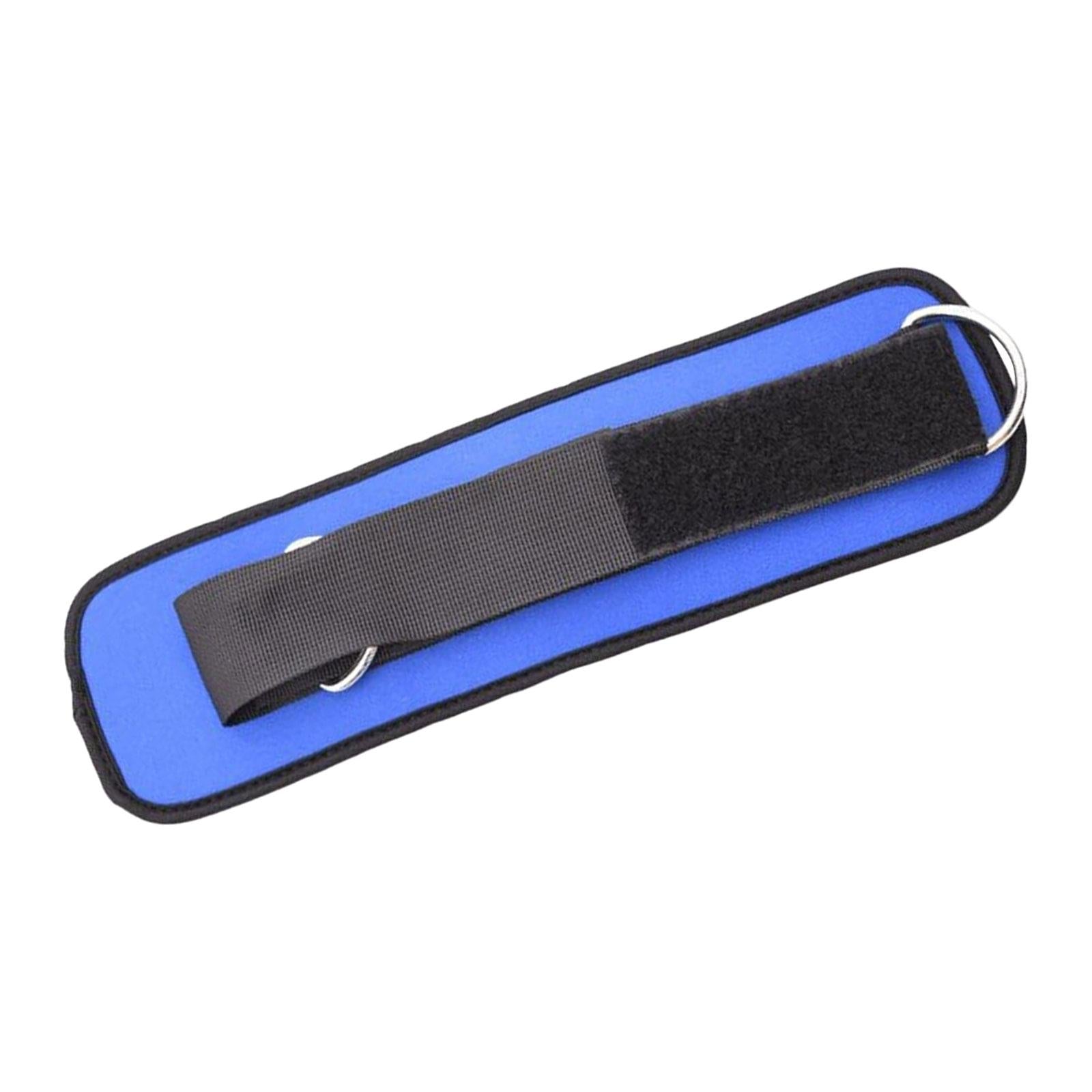 3xAnkle Strap Adjustable Workout Lower Body Exercises Ankle Cuff for Kickbacks Dual Rings Blue