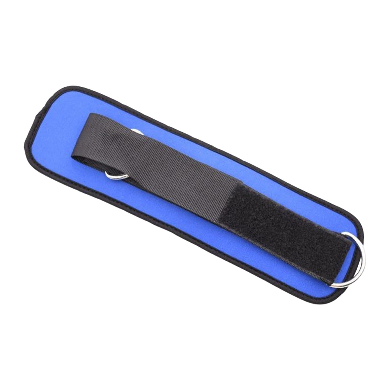 4xAnkle Strap Adjustable Workout Lower Body Exercises Ankle Cuff for Kickbacks Dual Rings Blue