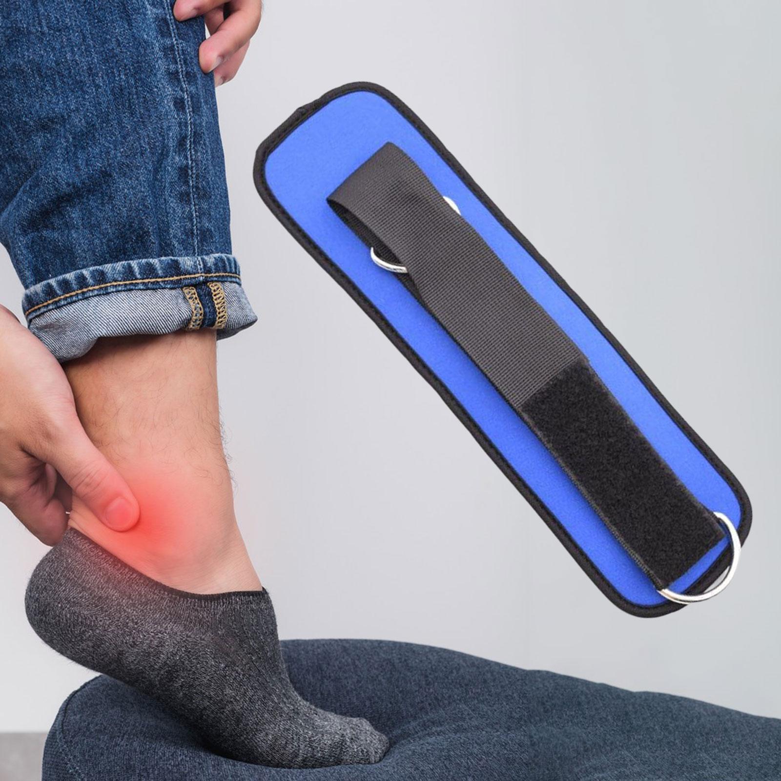 4xAnkle Strap Adjustable Workout Lower Body Exercises Ankle Cuff for Kickbacks Dual Rings Blue