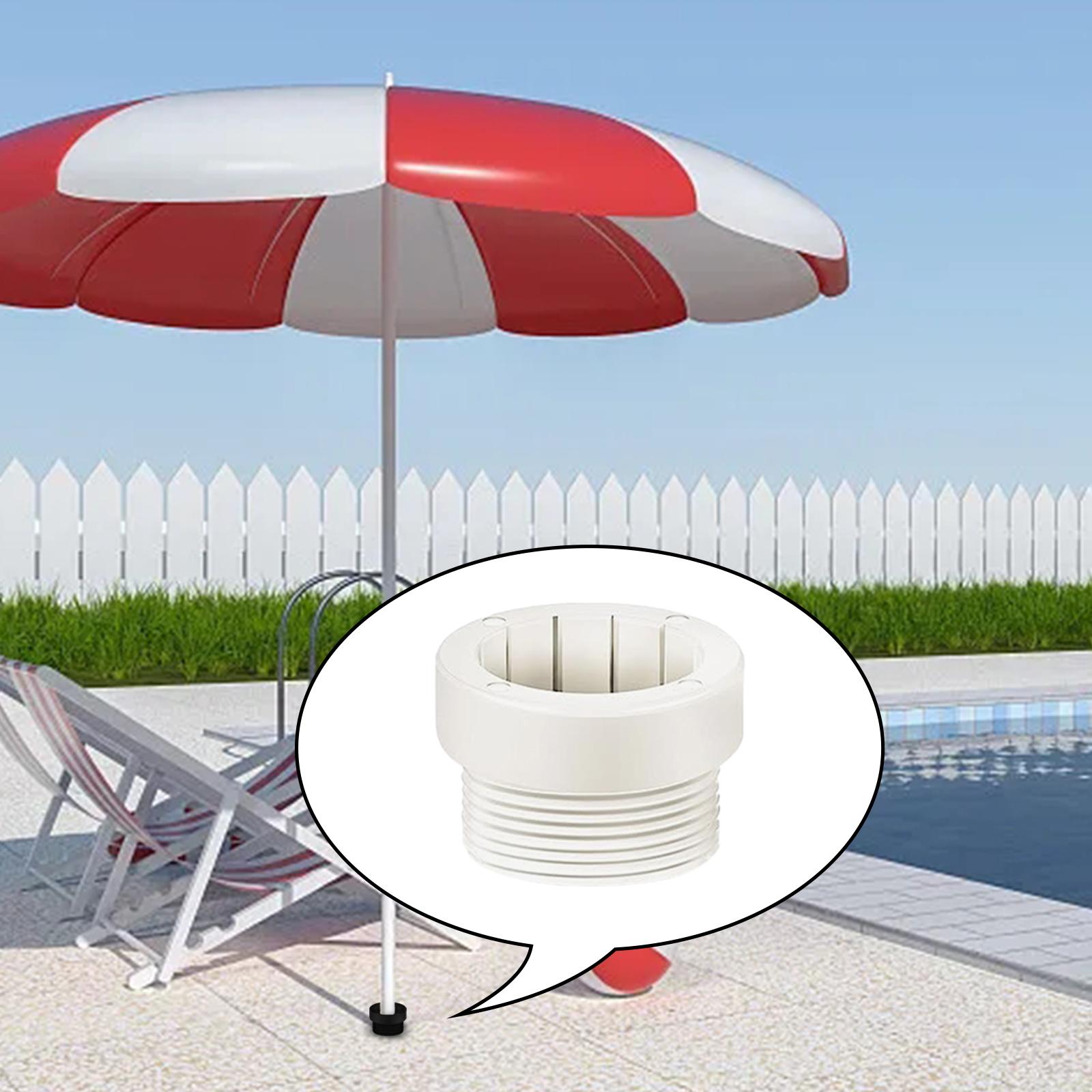 3xPool Umbrella Adapter Insert Swimming Pool Umbrellas Umbrella Sleeve Adapter White 1pcs